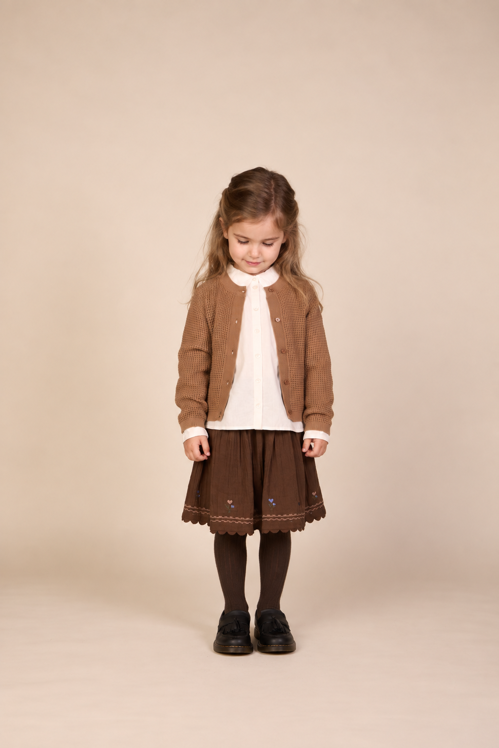 Cotton Knit Cardigan - Kids - Coconut | 101271 Katie