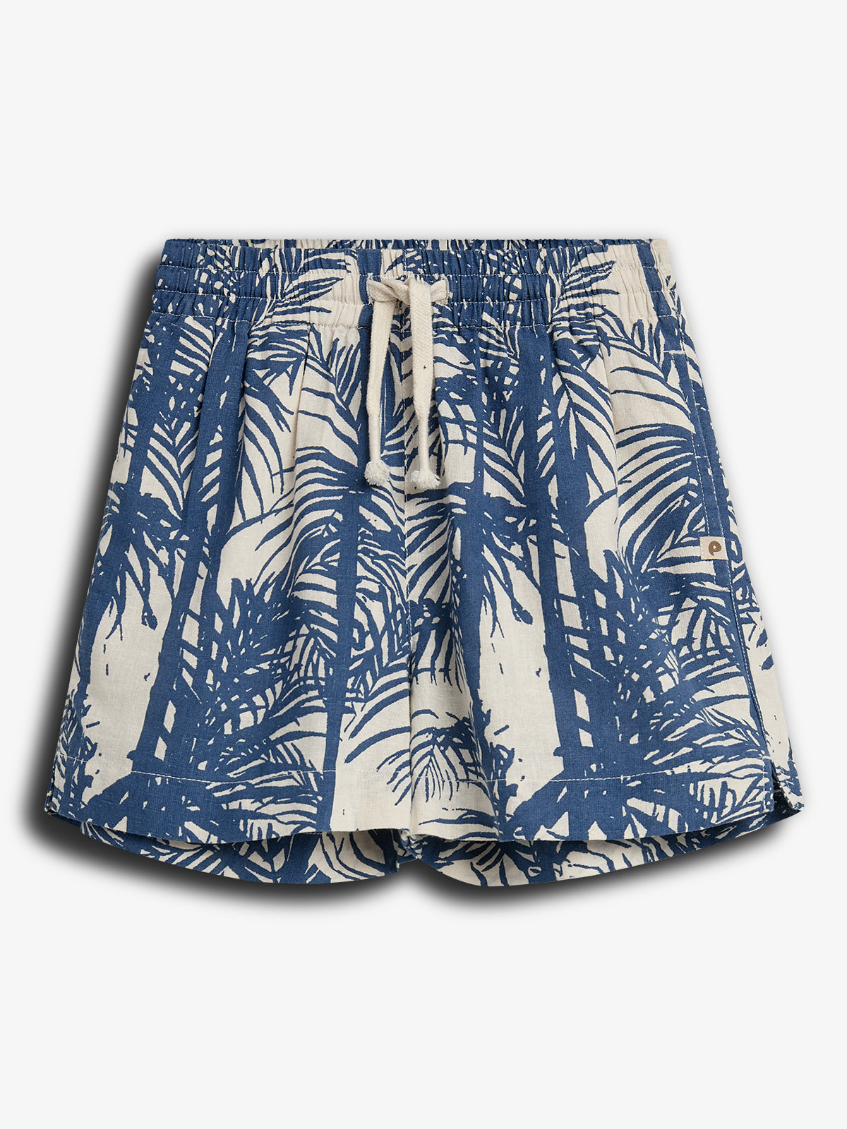Linen Tropical Shorts - Blue | 100397 Mateo