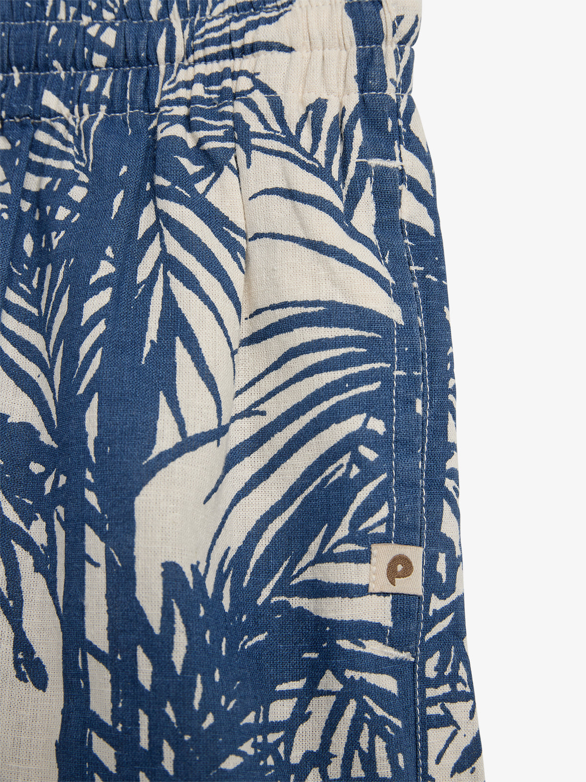 Linen Tropical Shorts - Blue | 100397 Mateo