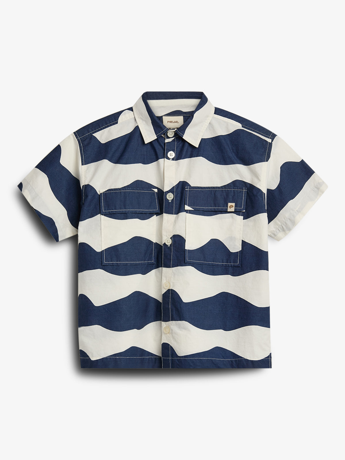 Poplin Wave Shirt - Blue | 100403 Kean