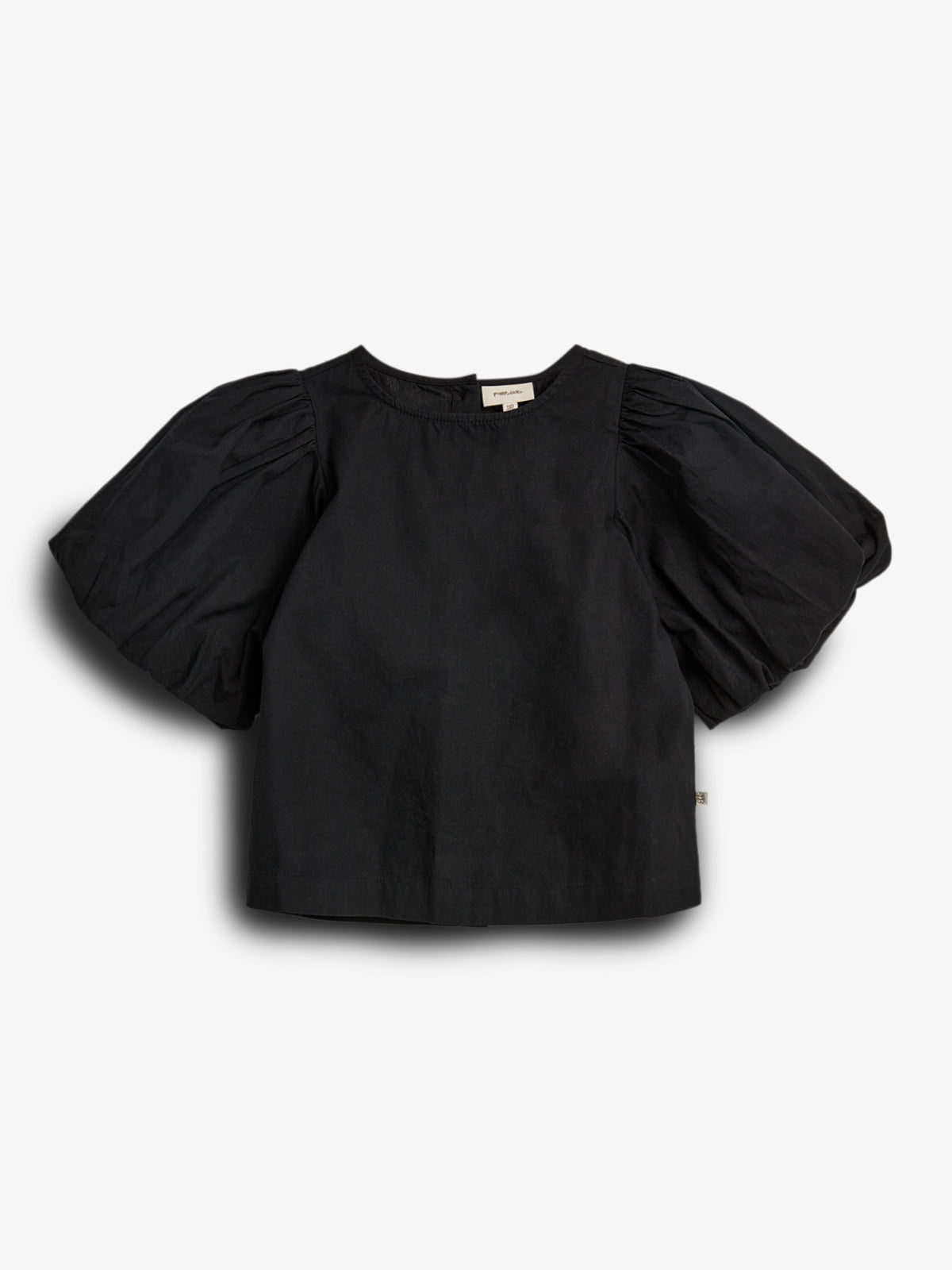 Bubble-sleeve Poplin blouse - Black | 100231 Laura