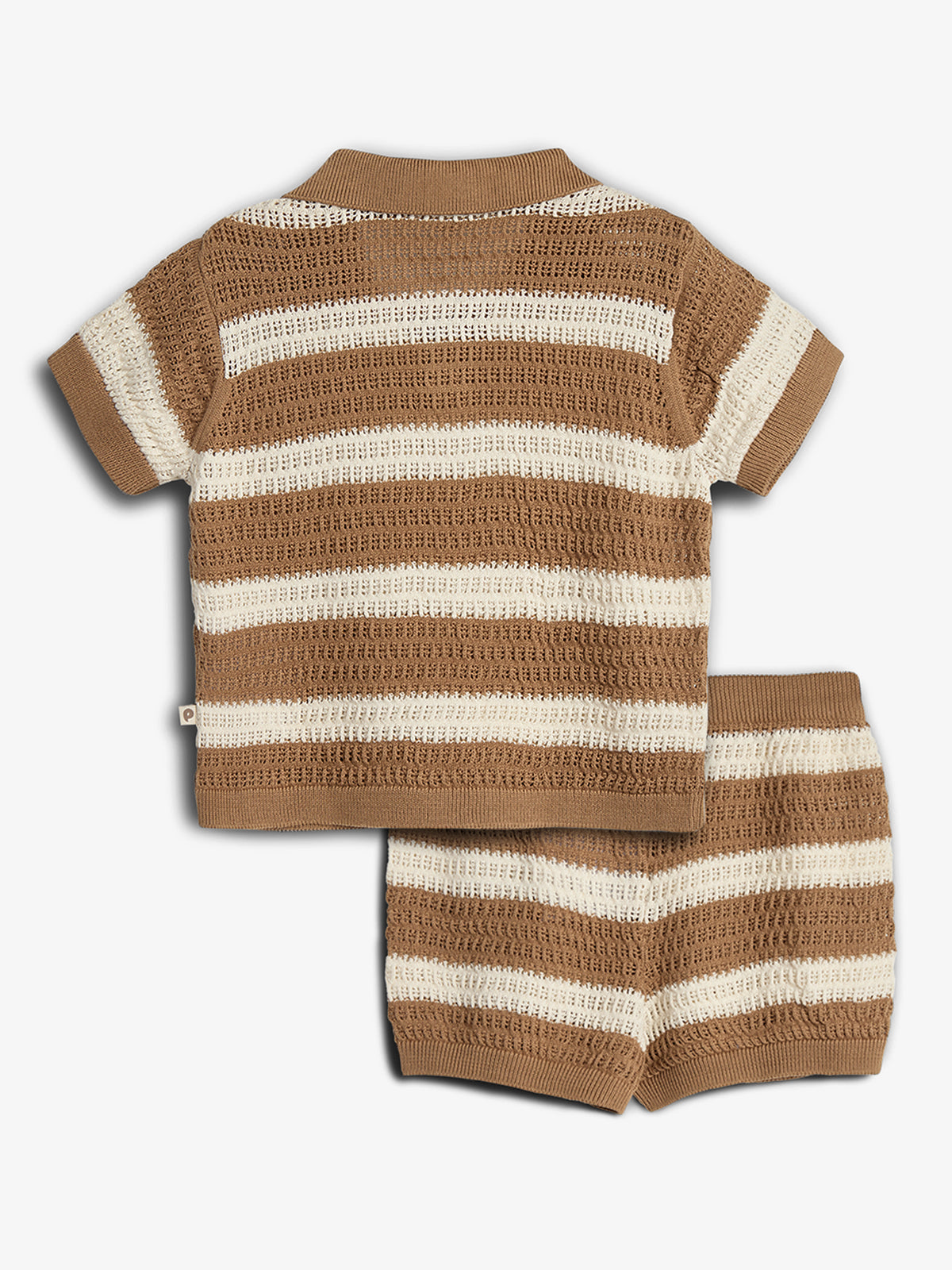 Striped Knit Shorts and Top - Walnut | 100279 Piet