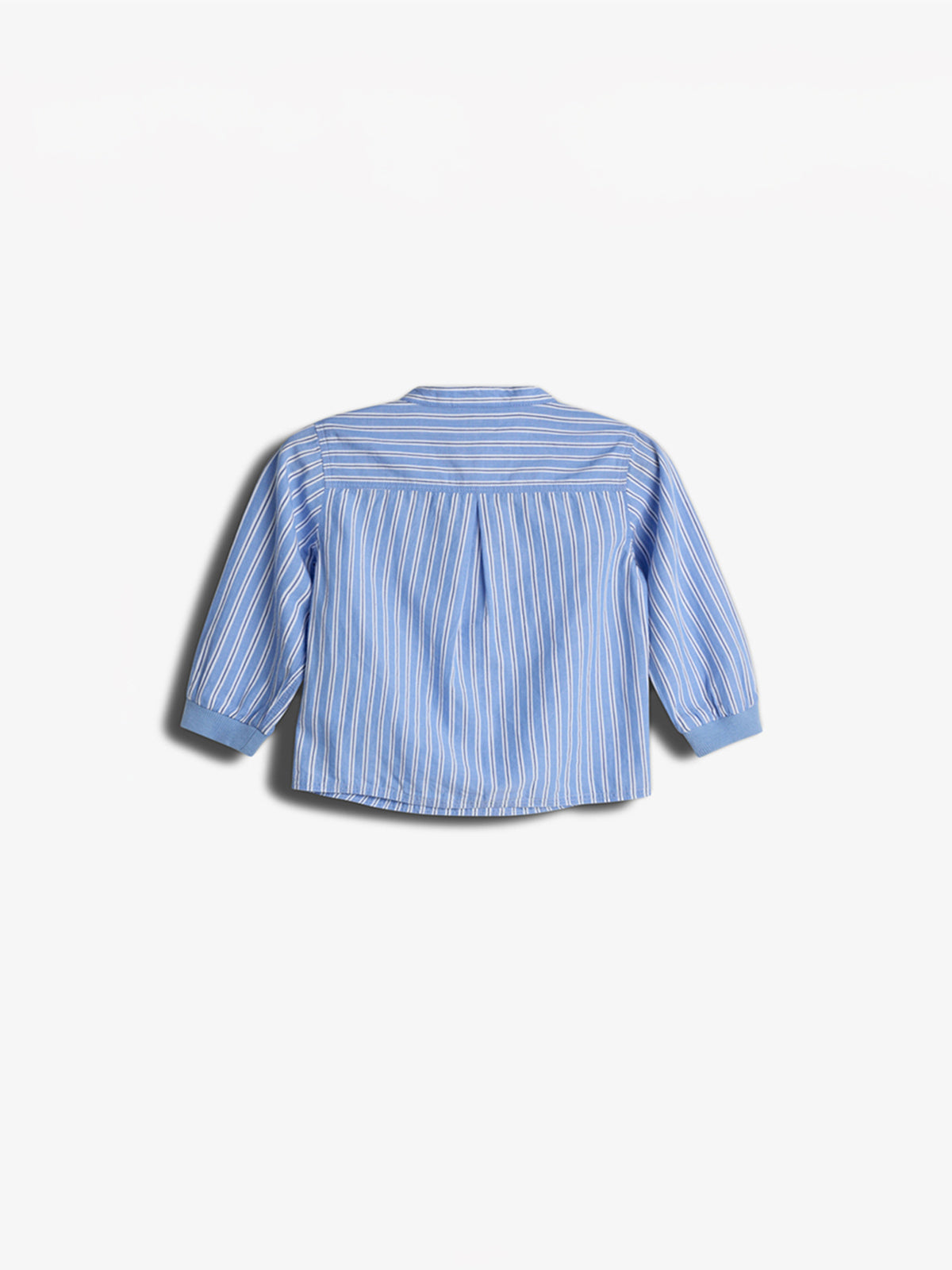 Striped Mandarin Shirt - Kids - Blue Stripe | 100488 Kai