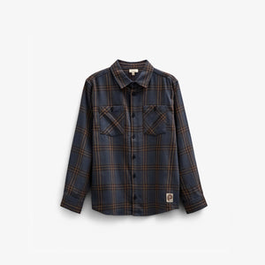 Checked Flannel Shirt - Tween - Navy Check | 100528 Henry
