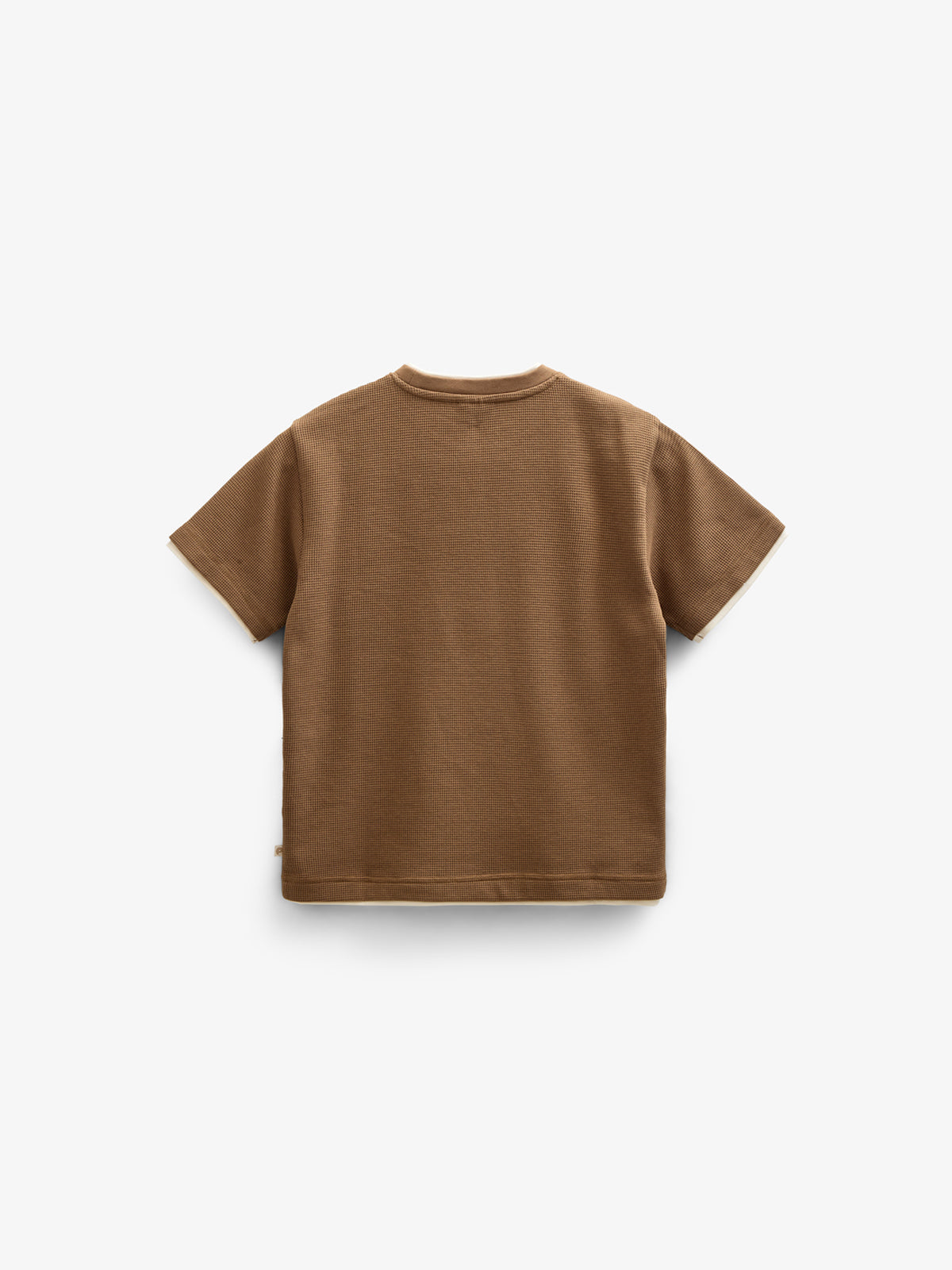 Textured Short Sleeve T-Shirt - Tween - Coffee | 100712 Malthe