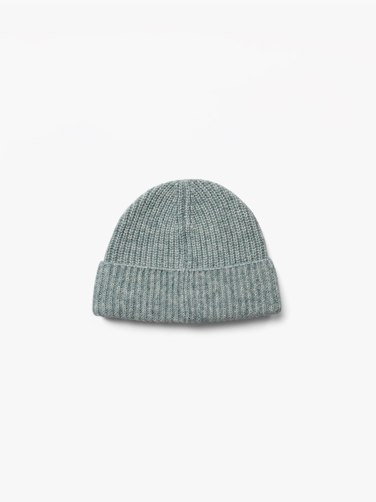 Wool Mix Beanie - All - Green Melange | 100750 Cork