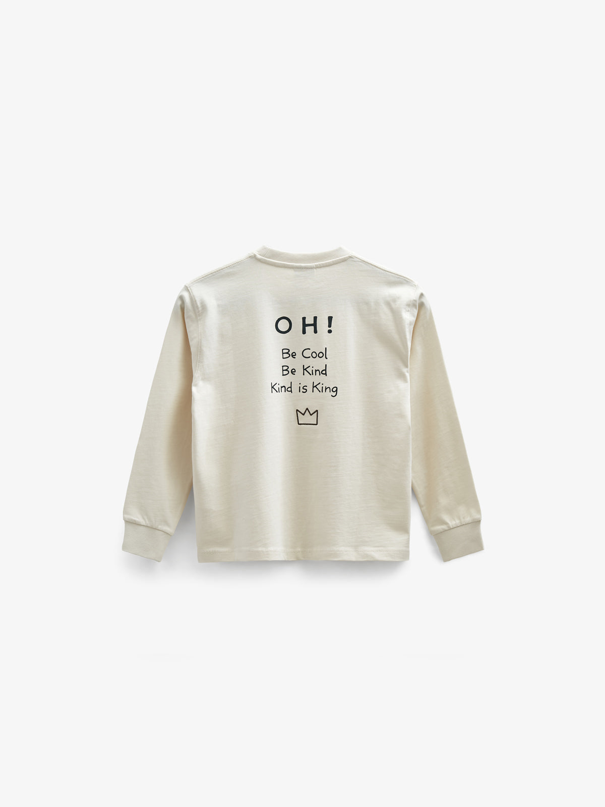 Oversized Long Sleeve T-shirt - Tween - Off White | 100853 August