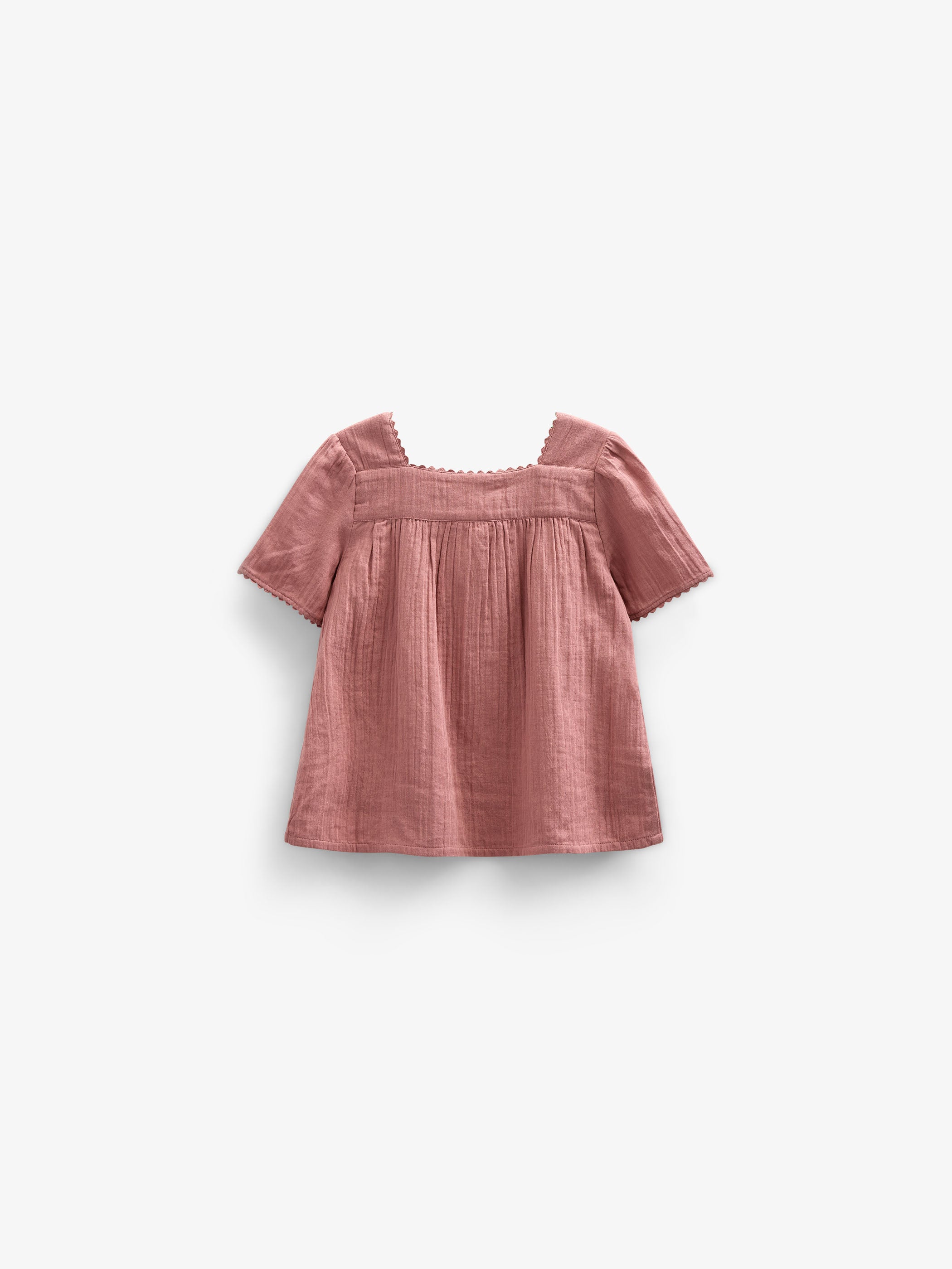 Gauze Short Sleeve Blouse - Kids - Old Rose | 100920 Jasmine