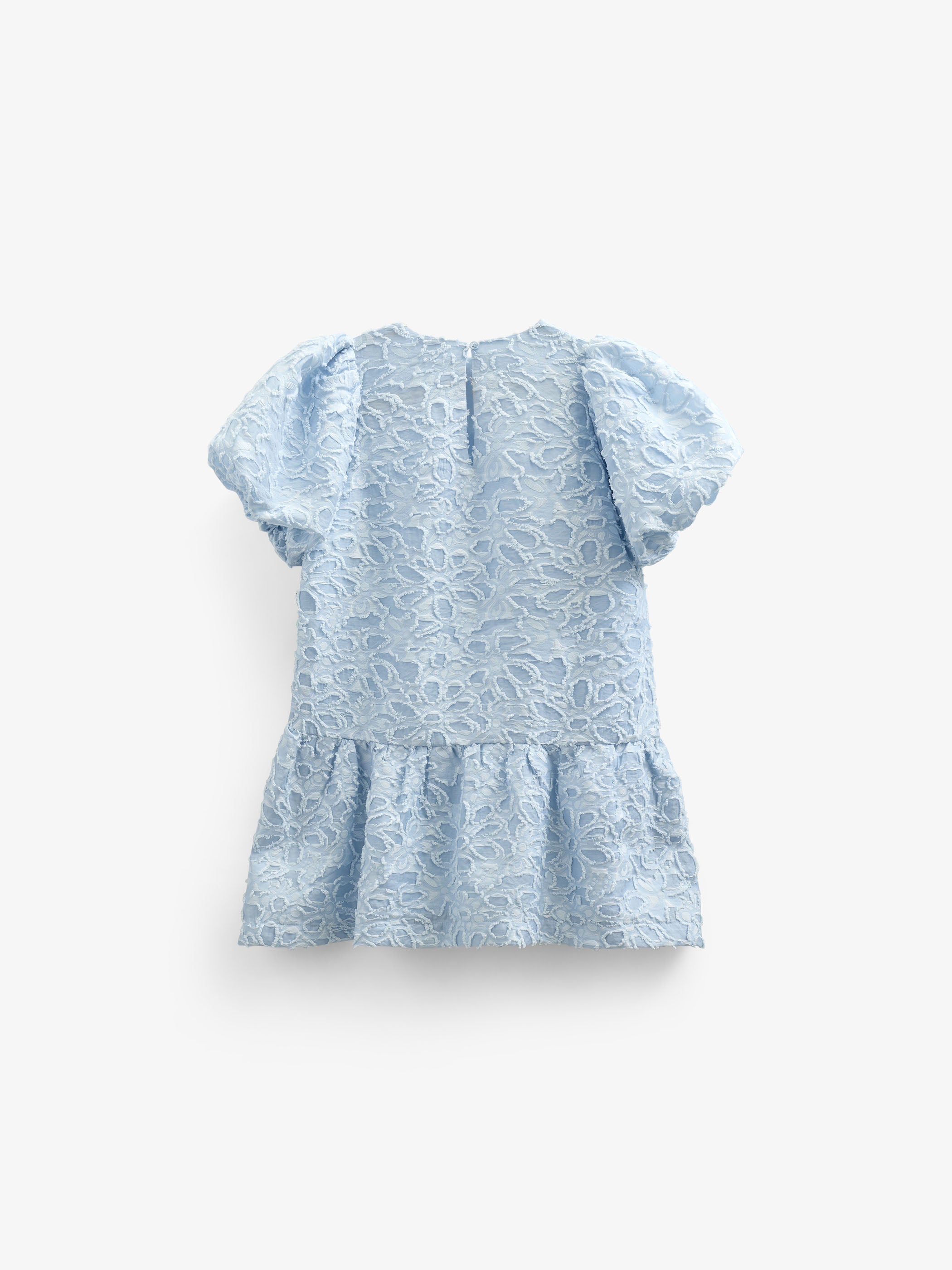 Cotton-blend Jacquard Dress - Kids - Light Blue | 100994 Giselle