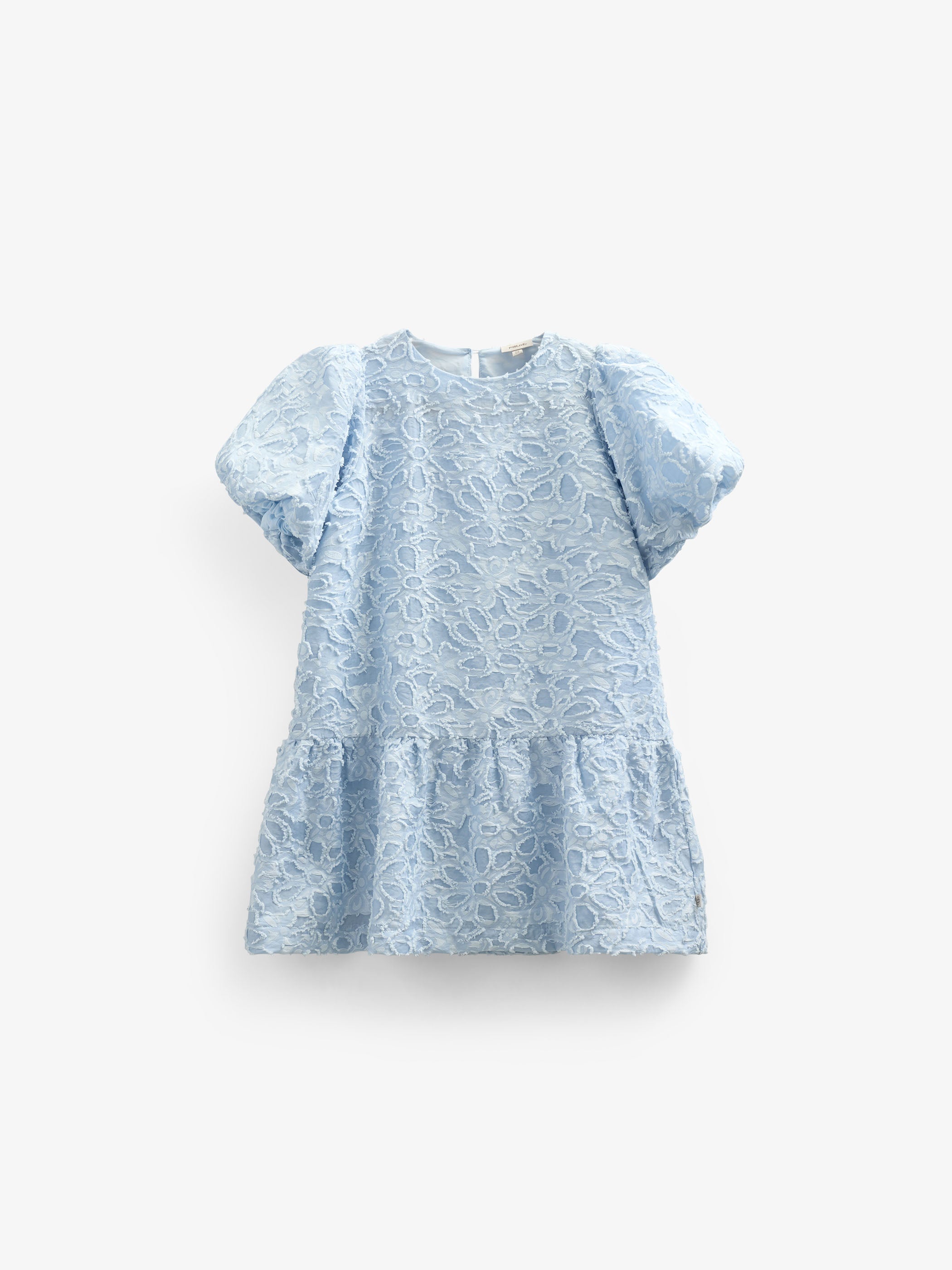 Cotton-blend Jacquard Dress - Tween - Light Blue | 100995 Giselle