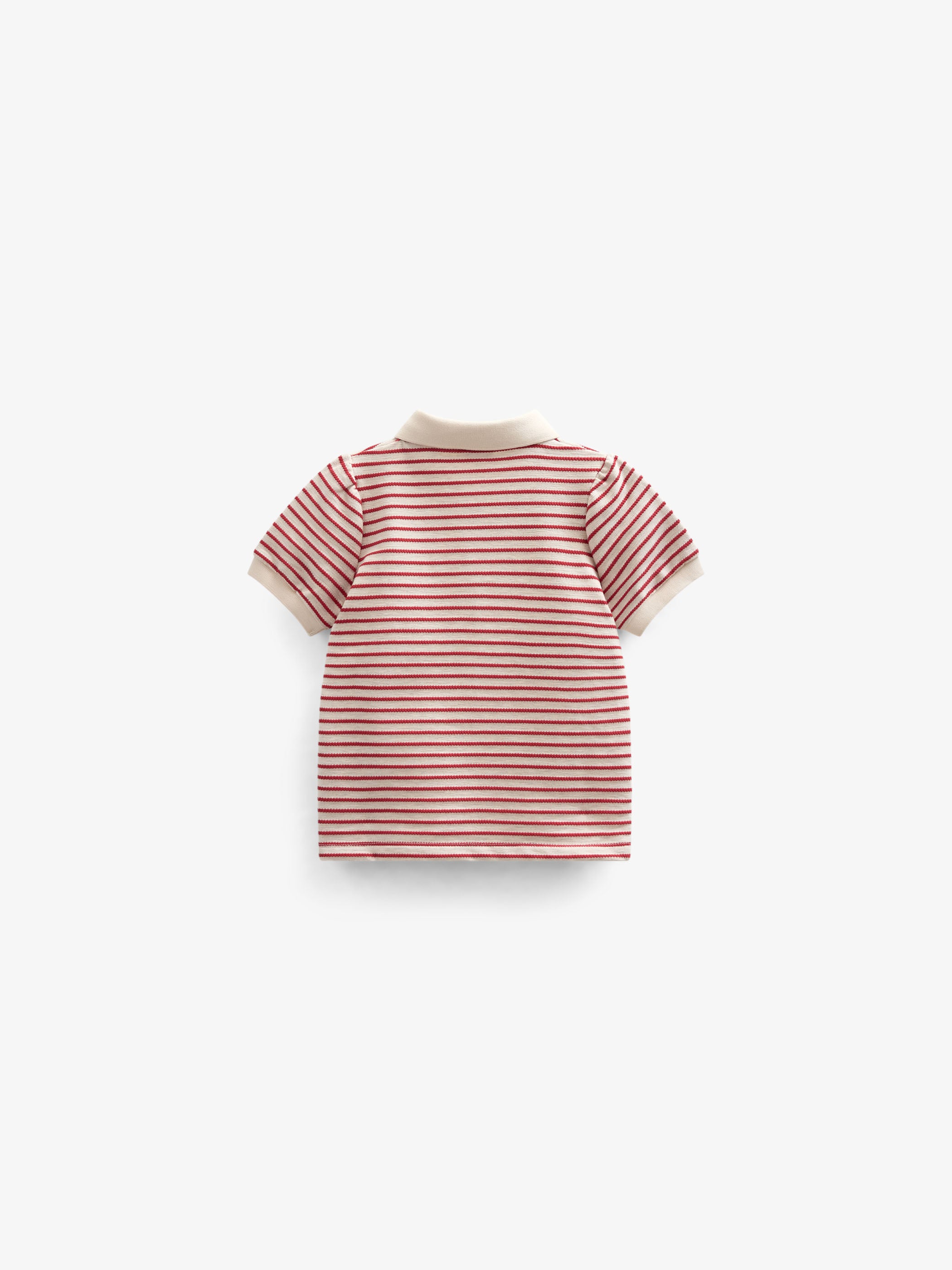 Striped Jersey Polo - Tween - Cherry Red | 101003 Emmie