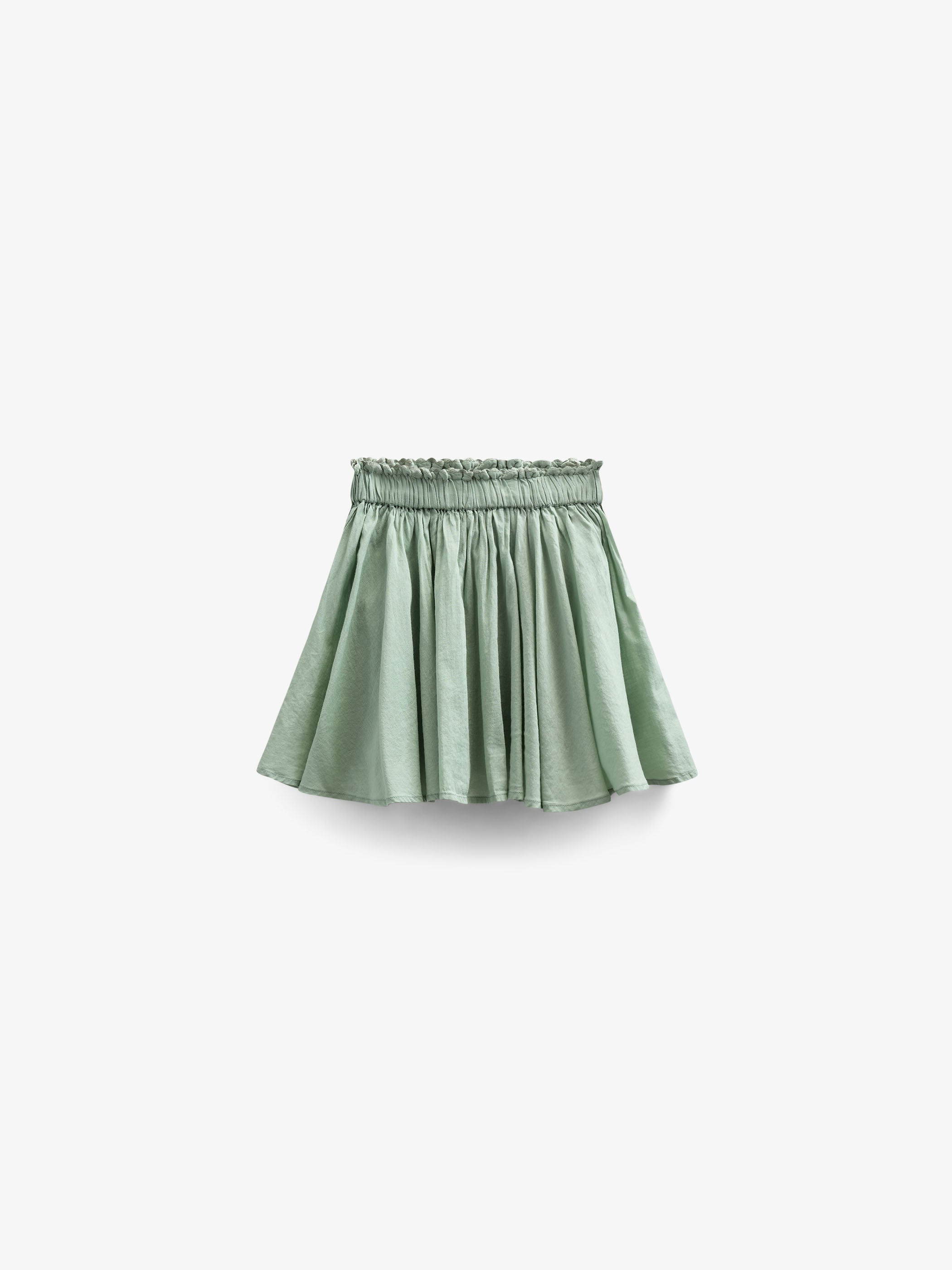 Cotton Skirt with Ric Rac Frill - Kids - Dusty Green | 101038 Alma