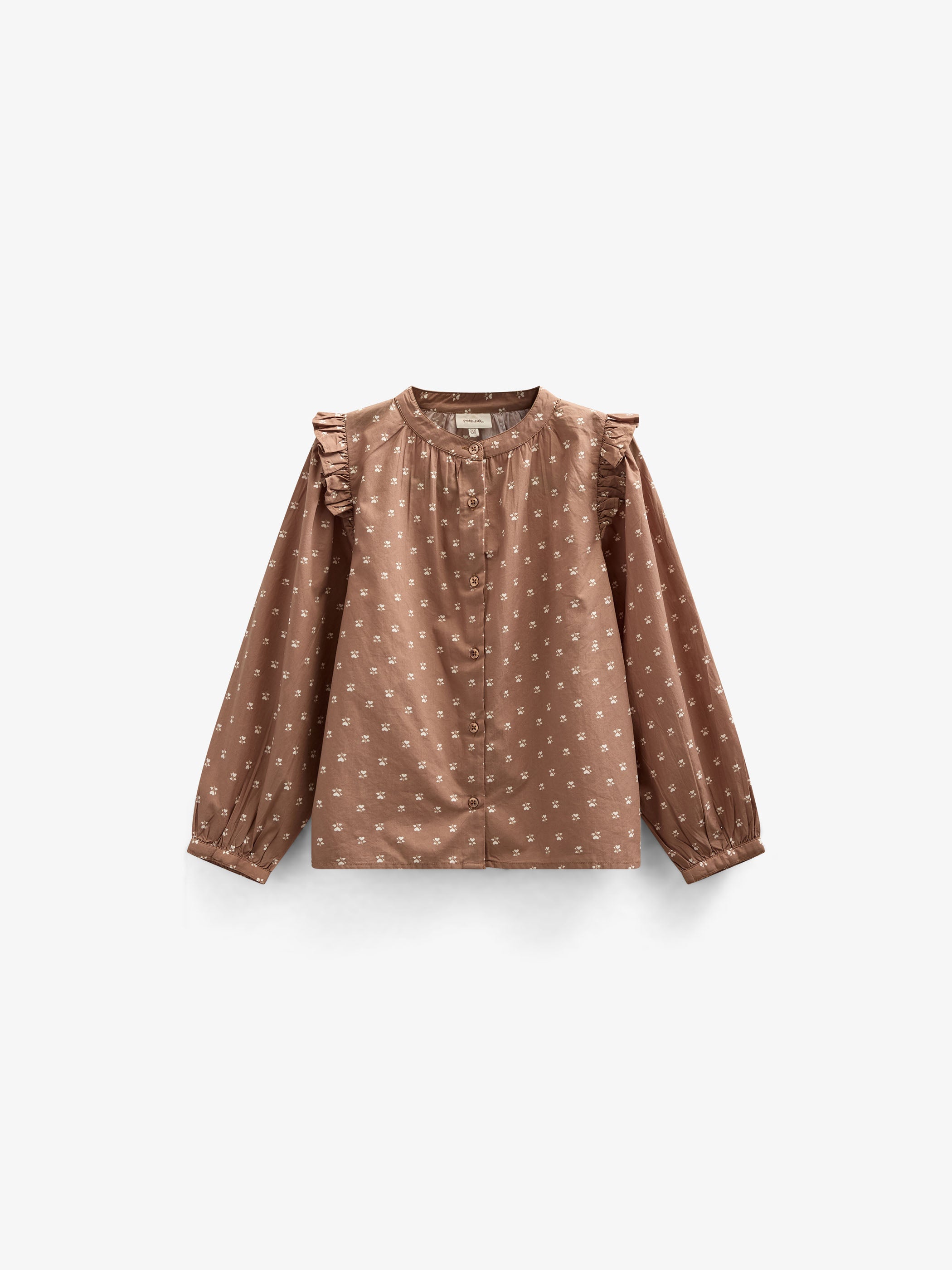 Printed Poplin Shirt Blouse - Tween - Coconut | 101088 Camilla