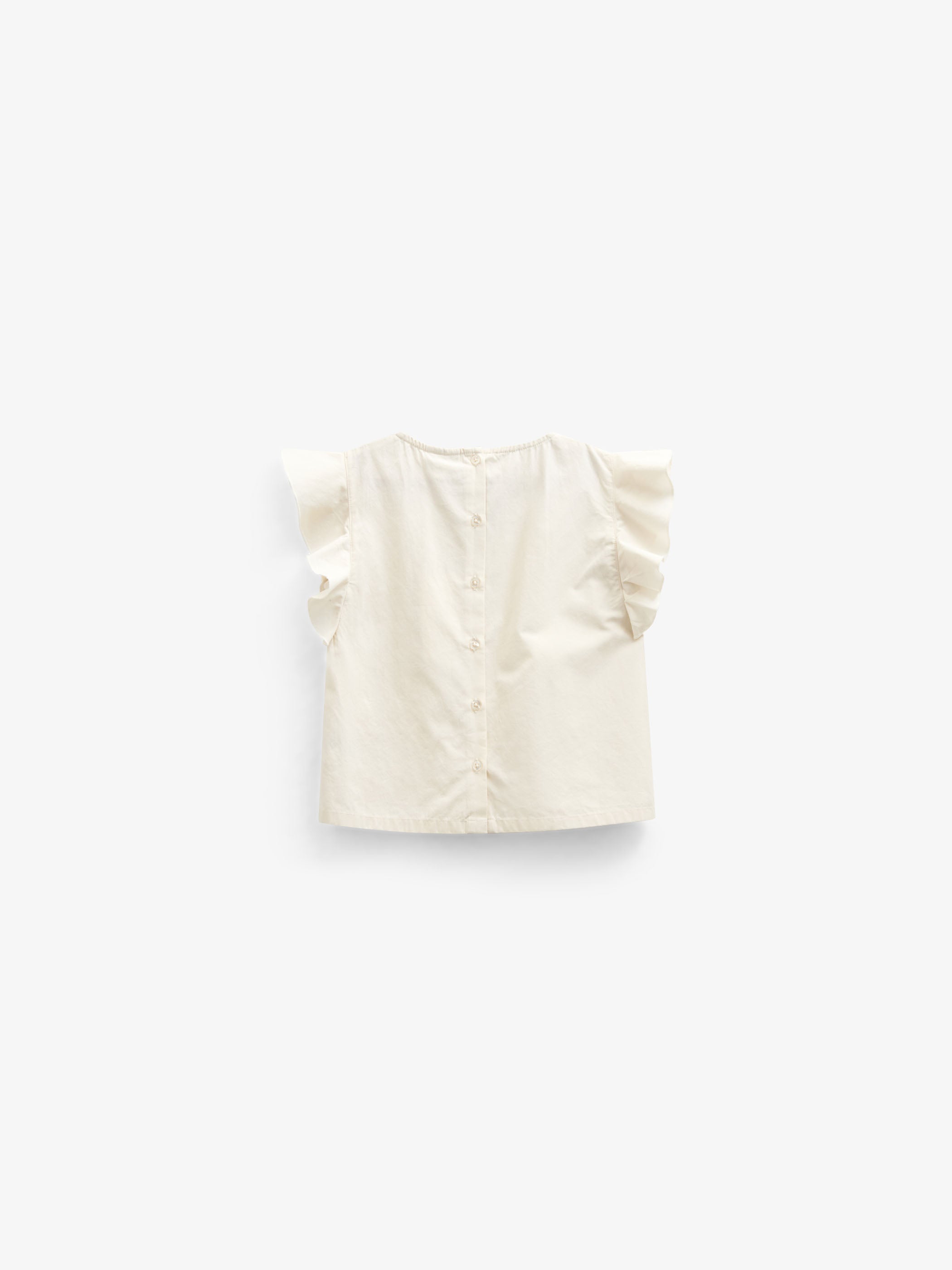 Poplin Blouse with Embroidery - Tween - Offwhite | 101074 Barbara