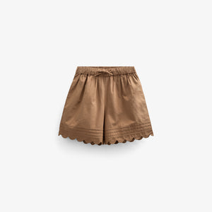 Poplin Shorts with Scallop Edge - Tween - Coconut | 101075 Joy