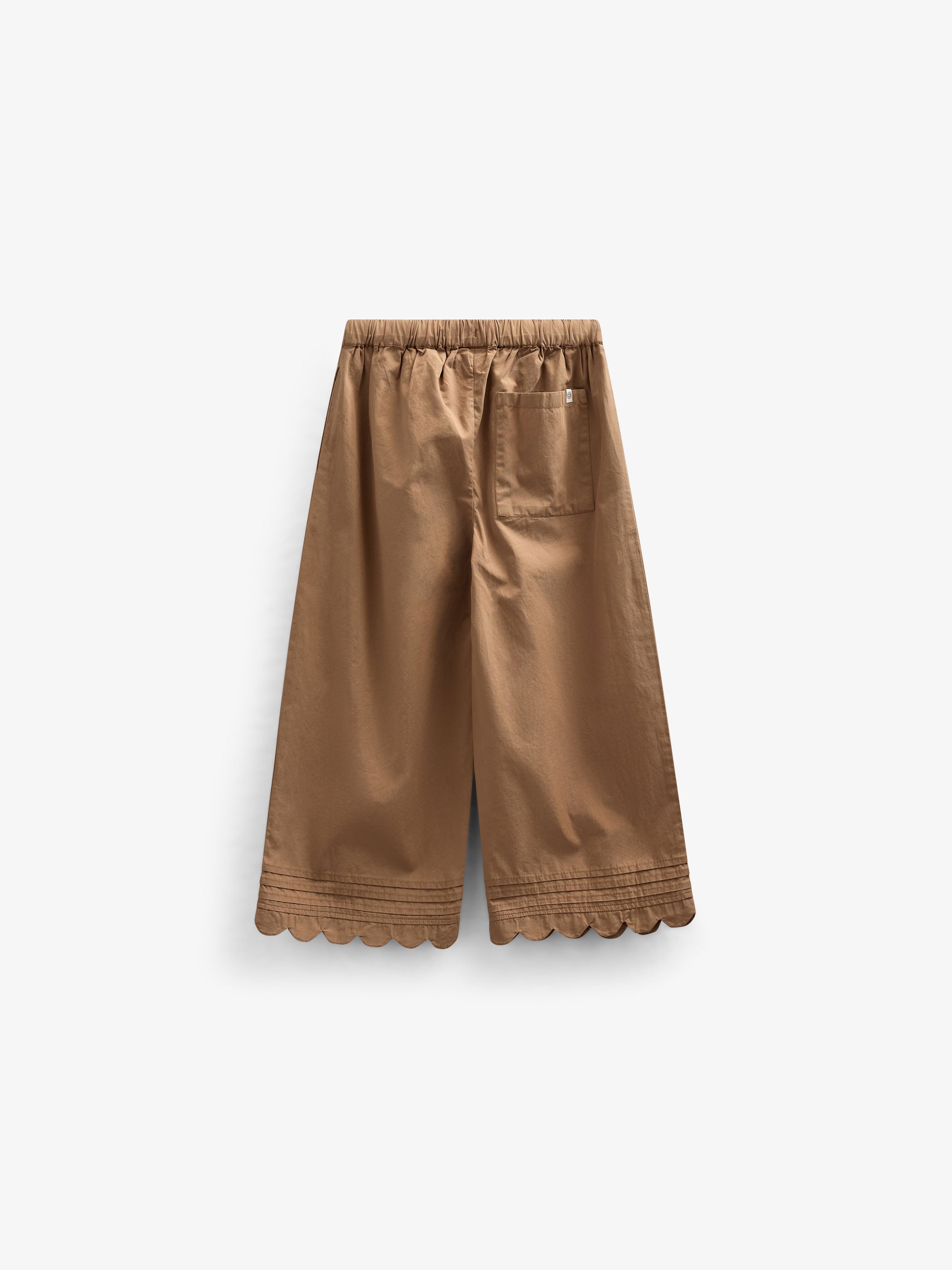 Poplin Trouser with Scallop Edge - Tween - Coconut | 101079 Joy