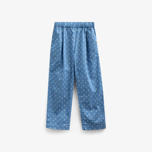 Printed Poplin Trousers - Tween - Dusty Blue | 101089 Camilla