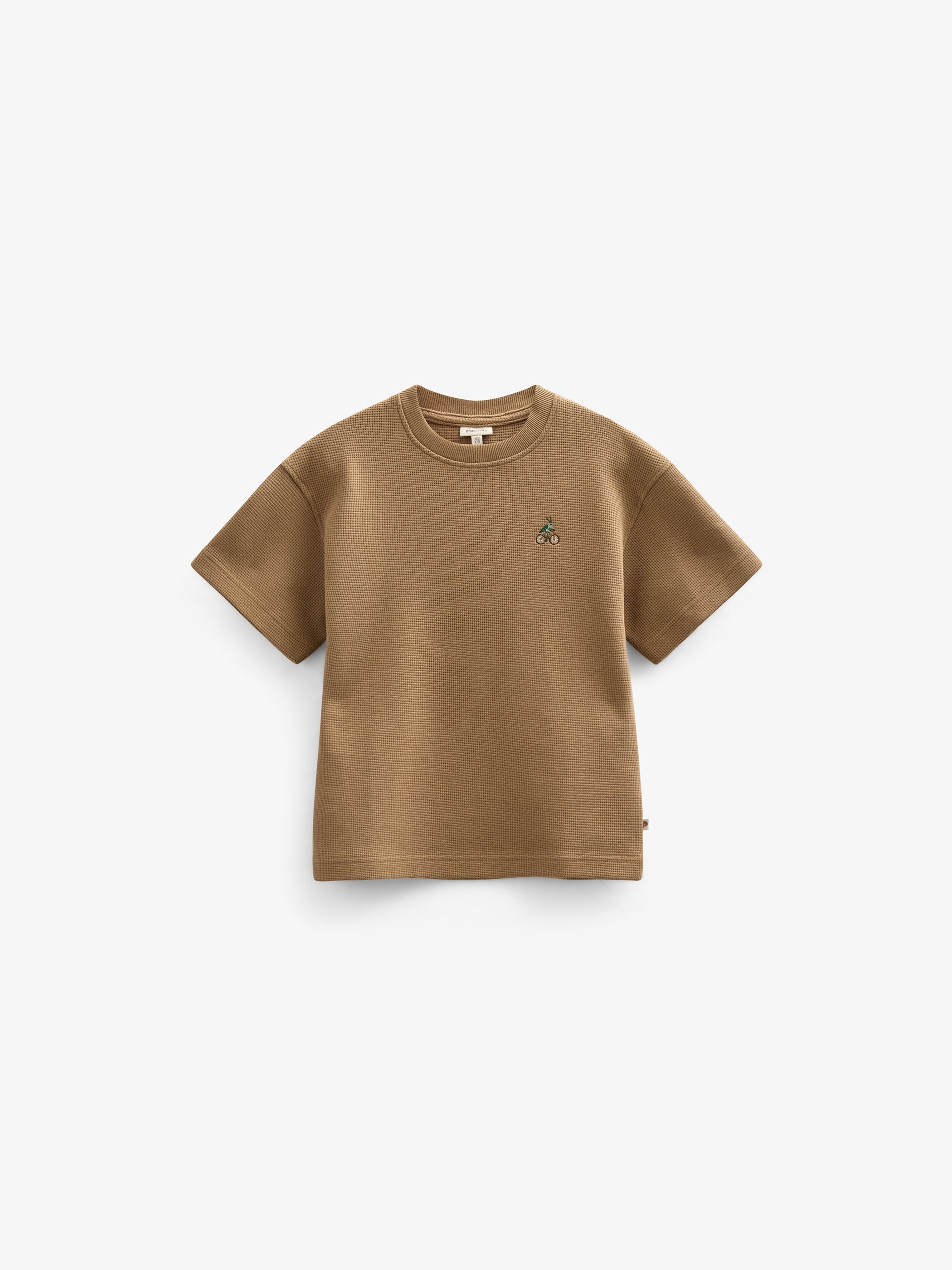 Waffle T-shirt - Kids - Khaki | 101148 Evan