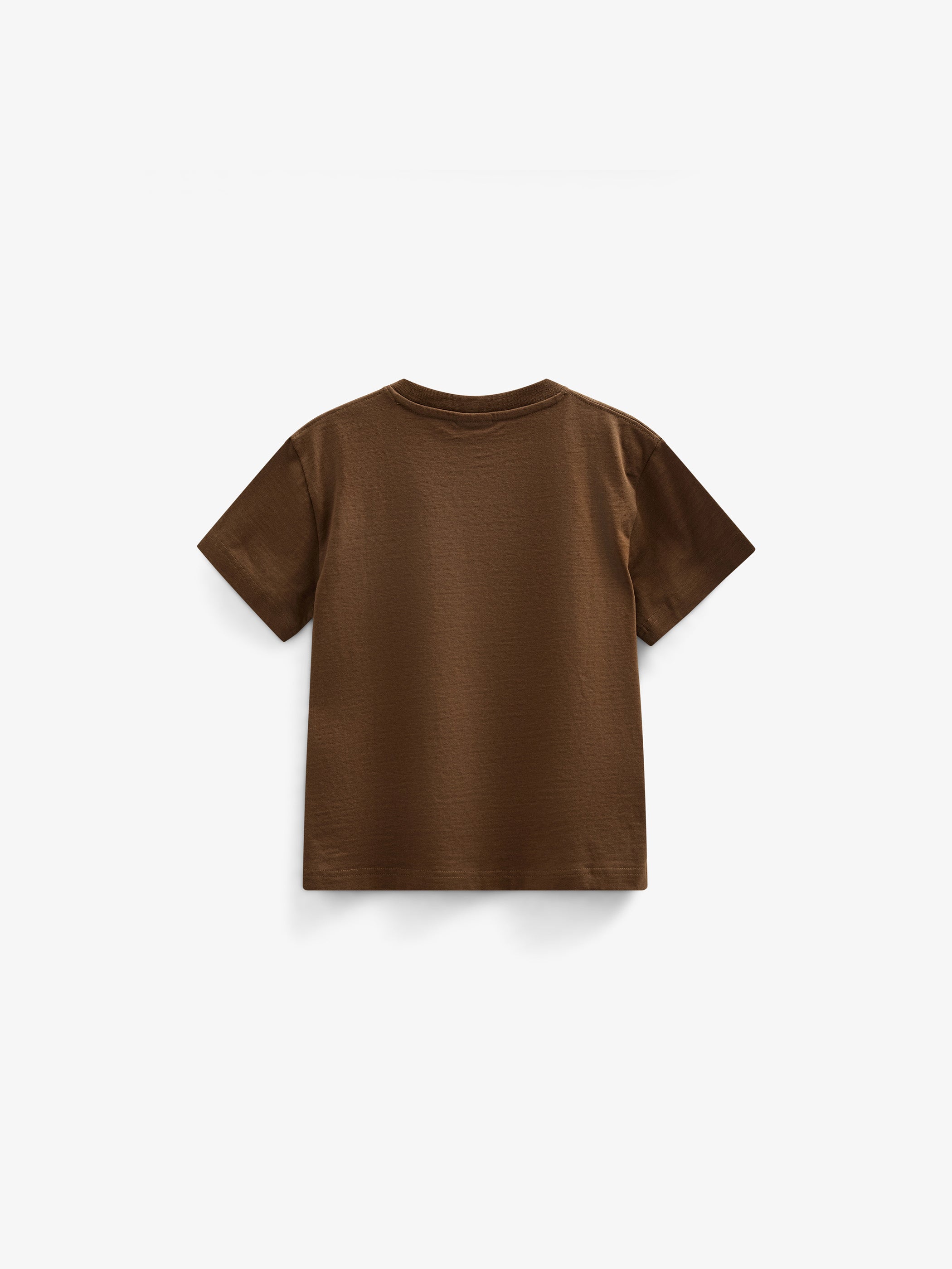 Slub jersey Embroidery T-shirt - Kids - Dark Brown | 101157 Villum