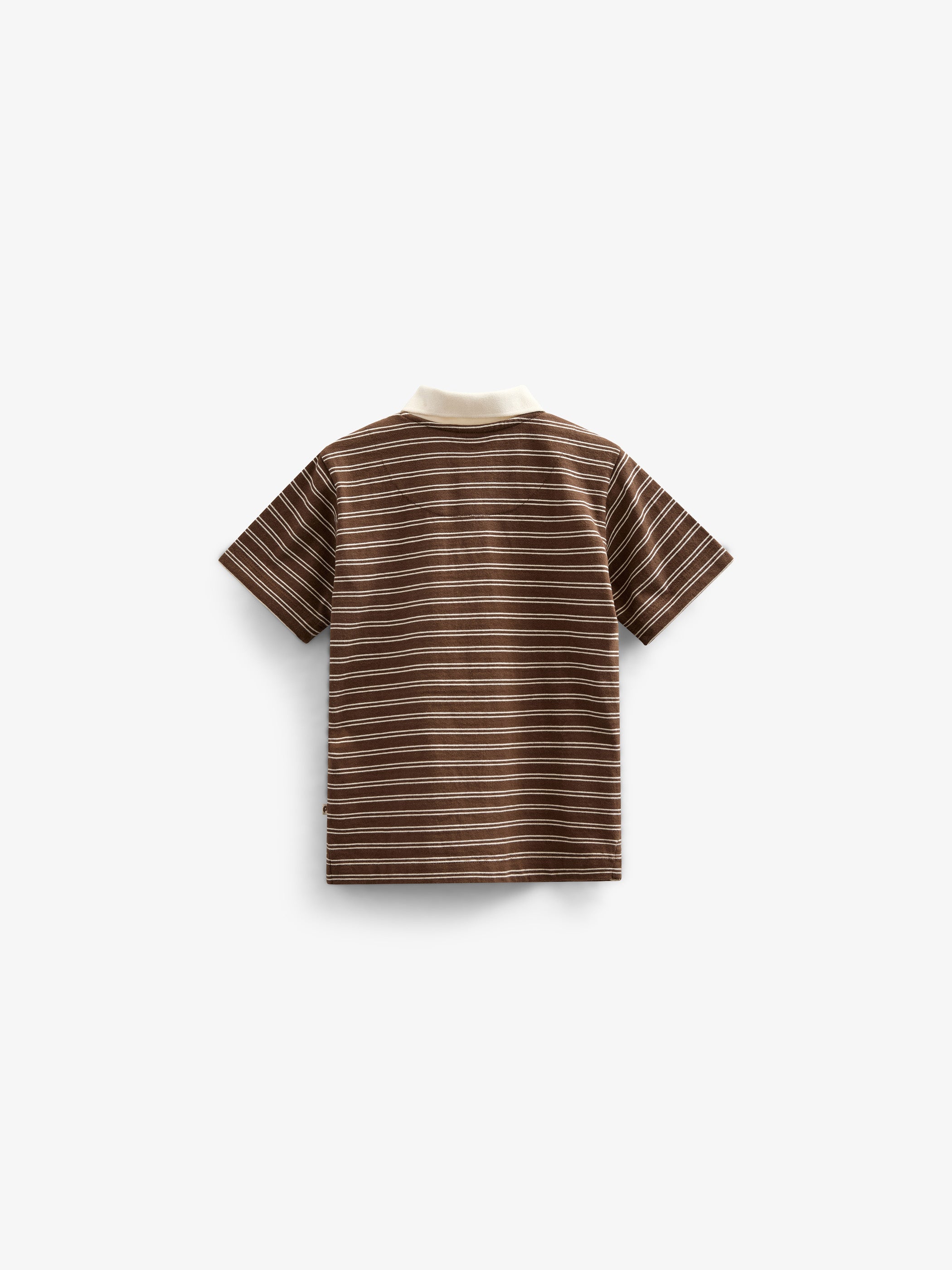 Striped Jersey Poloshirt - Tween - Dark Brown | 101174 Otto
