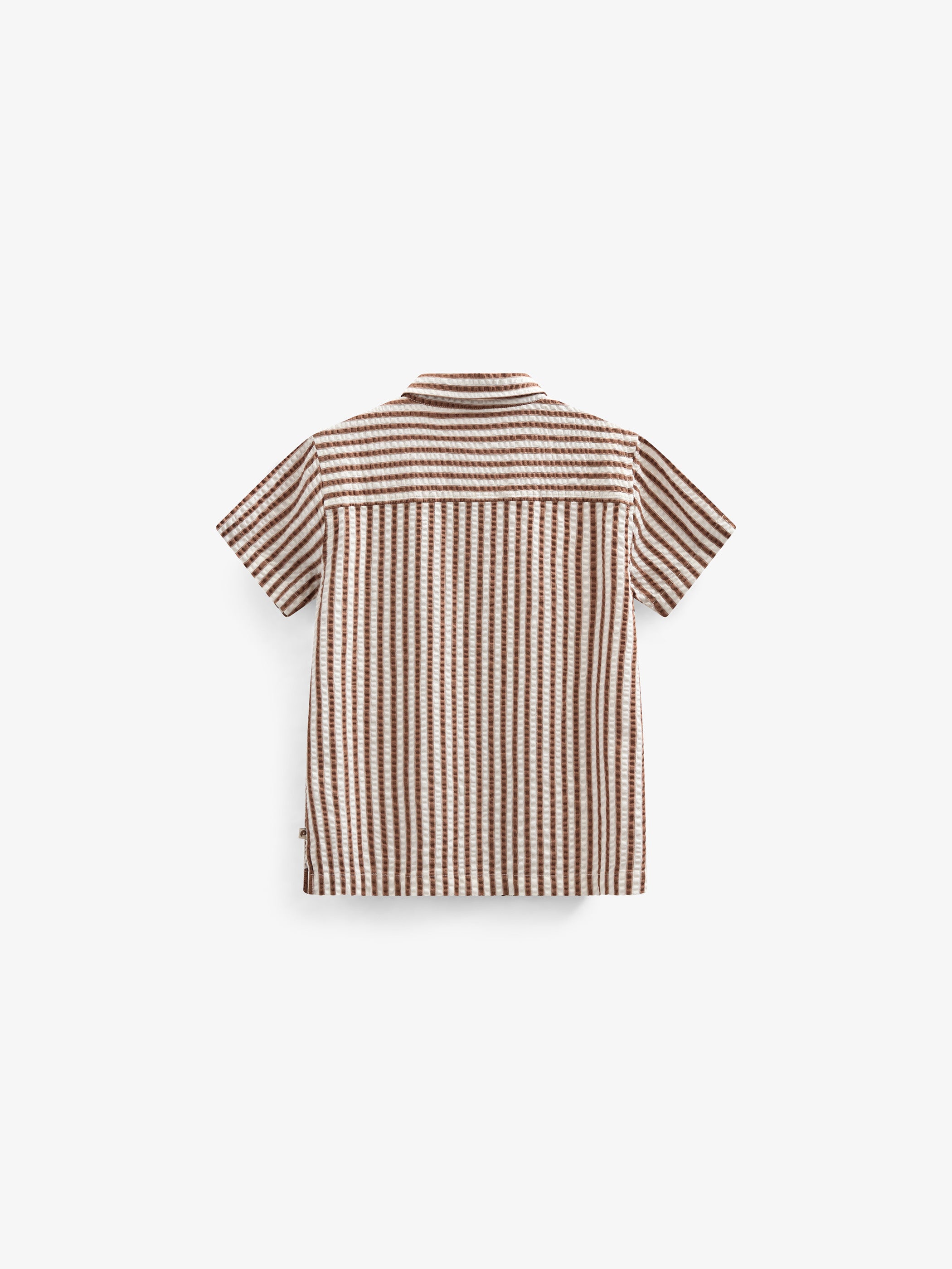 Striped Seersucker Shirt - Tween - Brown | 101186 Frank