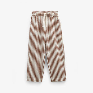 Striped Seersucker Trousers - Tween - Brown | 101190 Frank
