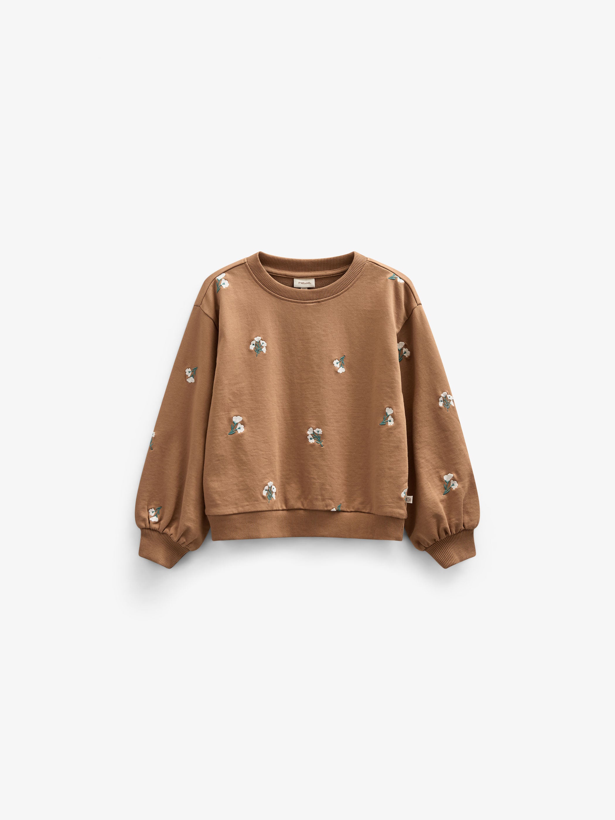 Embroidered Crewneck Sweatshirt - Tween - Coconut | 101214 Kimber