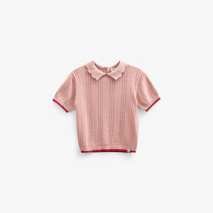 Rose knitted Polo - Kids - Rose | 101241 Helena