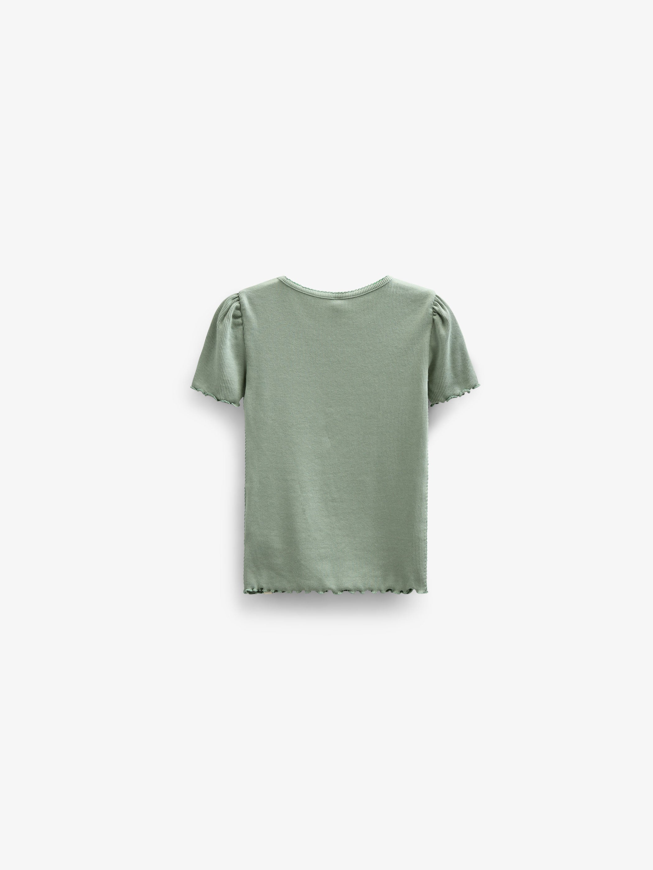 Modal Rib T-shirt - Kids - Dusty Green | 101302 Lottie