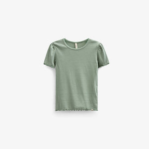 Modal Rib T-shirt - Tween - Dusty Green | 101303 Lottie