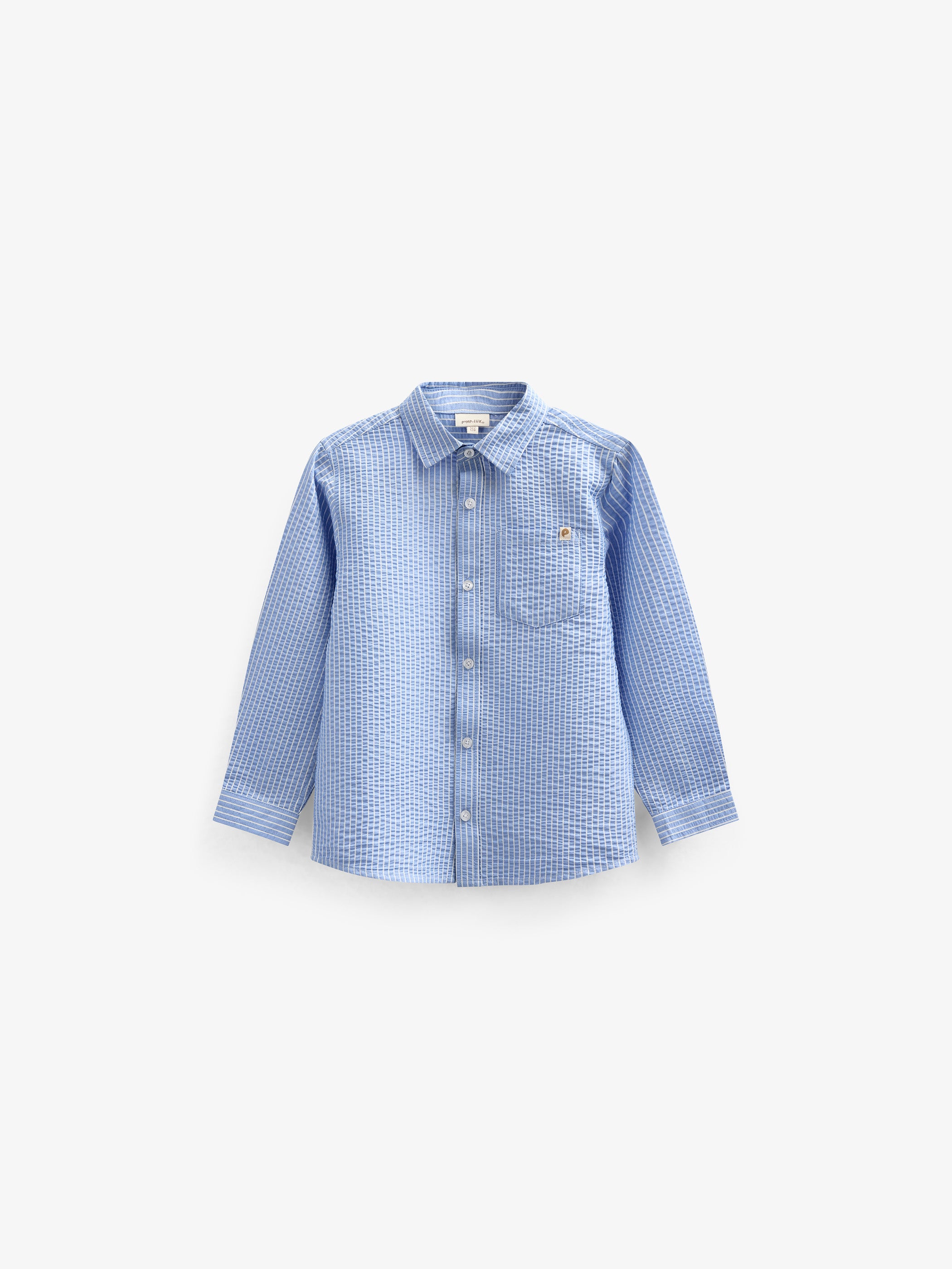 Striped Seersucker Shirt - Tween - Blue Stripe | 101347 Patrick