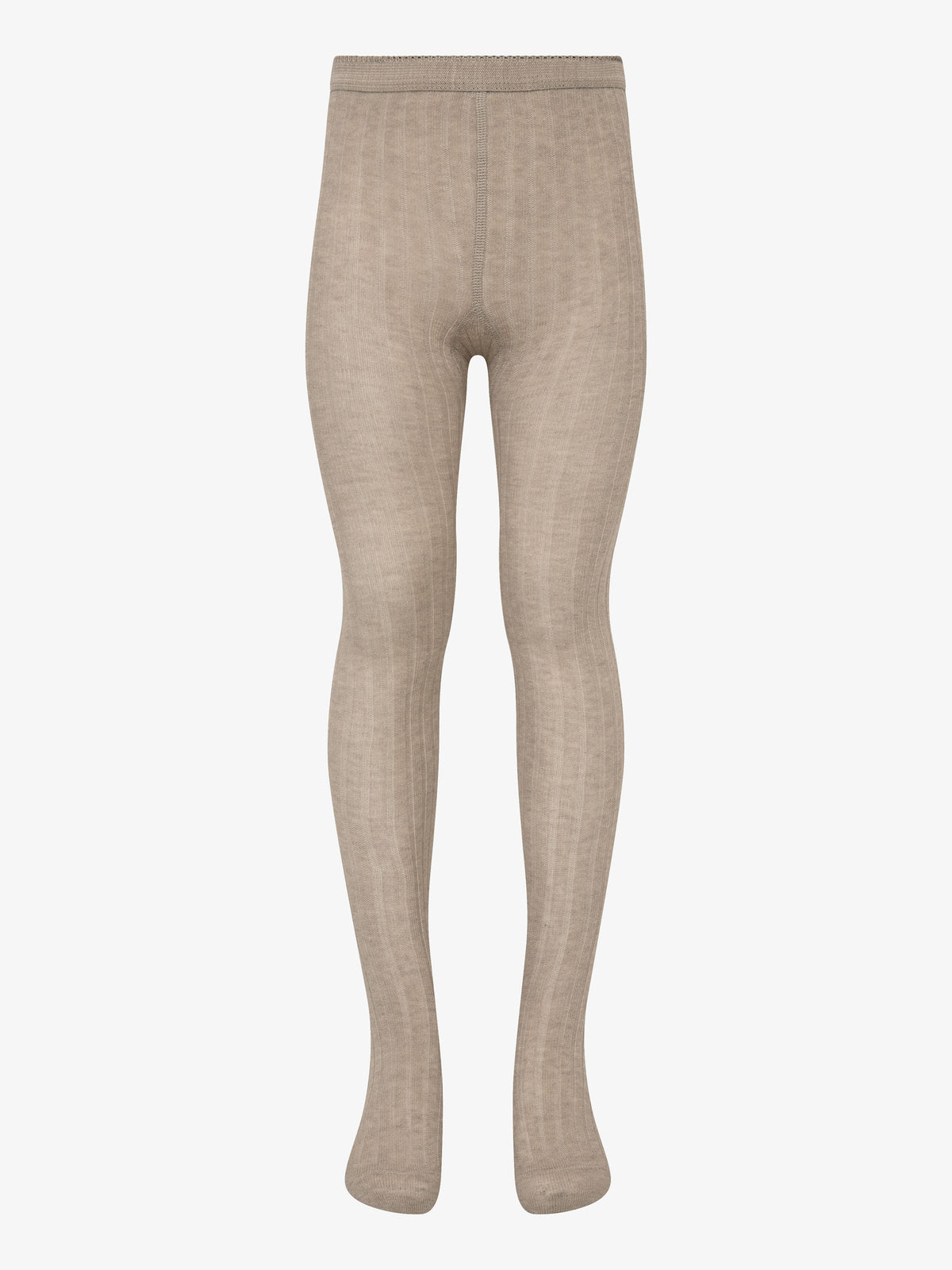 MP Cotton Rib Tights - Tween - Light Brown Melange | 101396 MP Cotton Rib tights