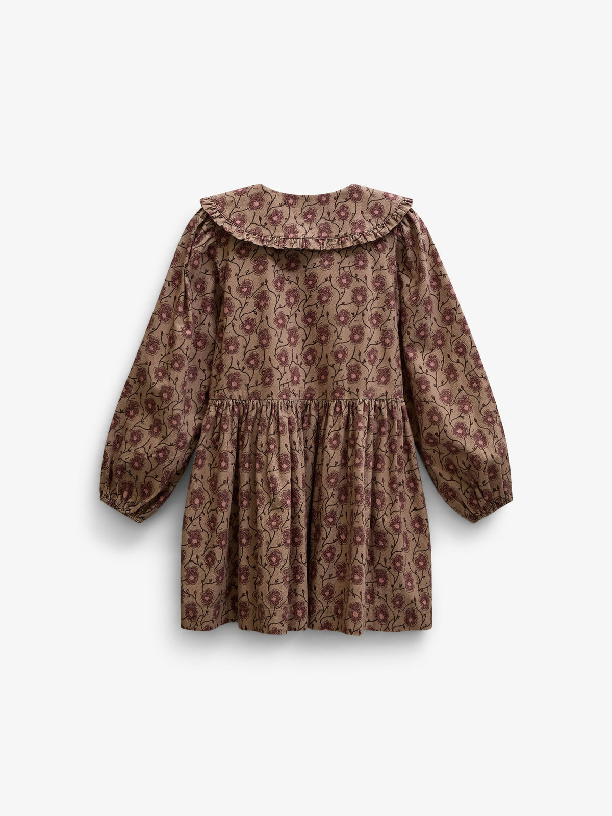 Floral Cotton Dress with Collar - Tween - Rose/Bordeaux | 101426 Nova