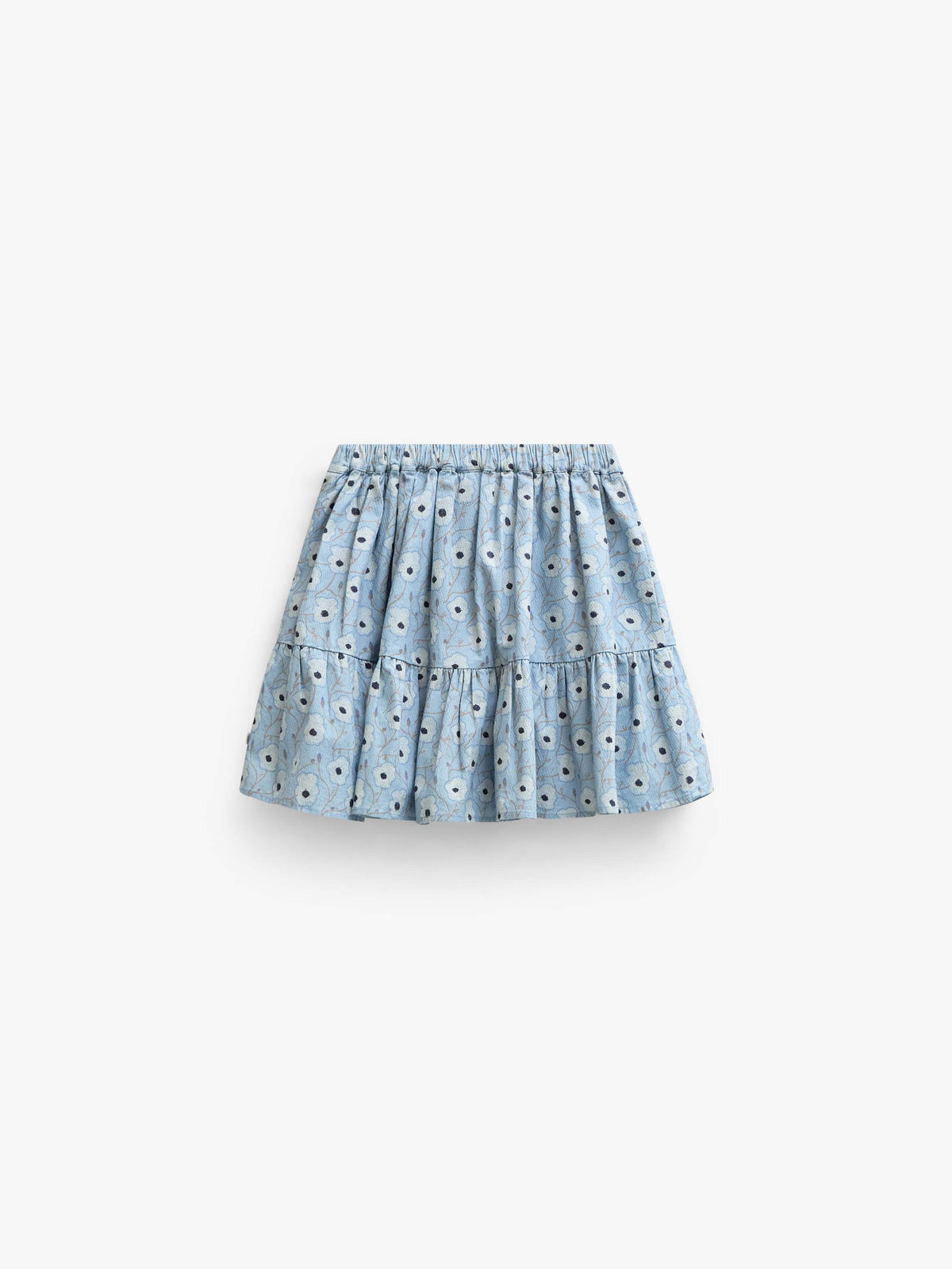 Floral Cotton Skirt - Tween - Blue/Brown | 101432 Nova