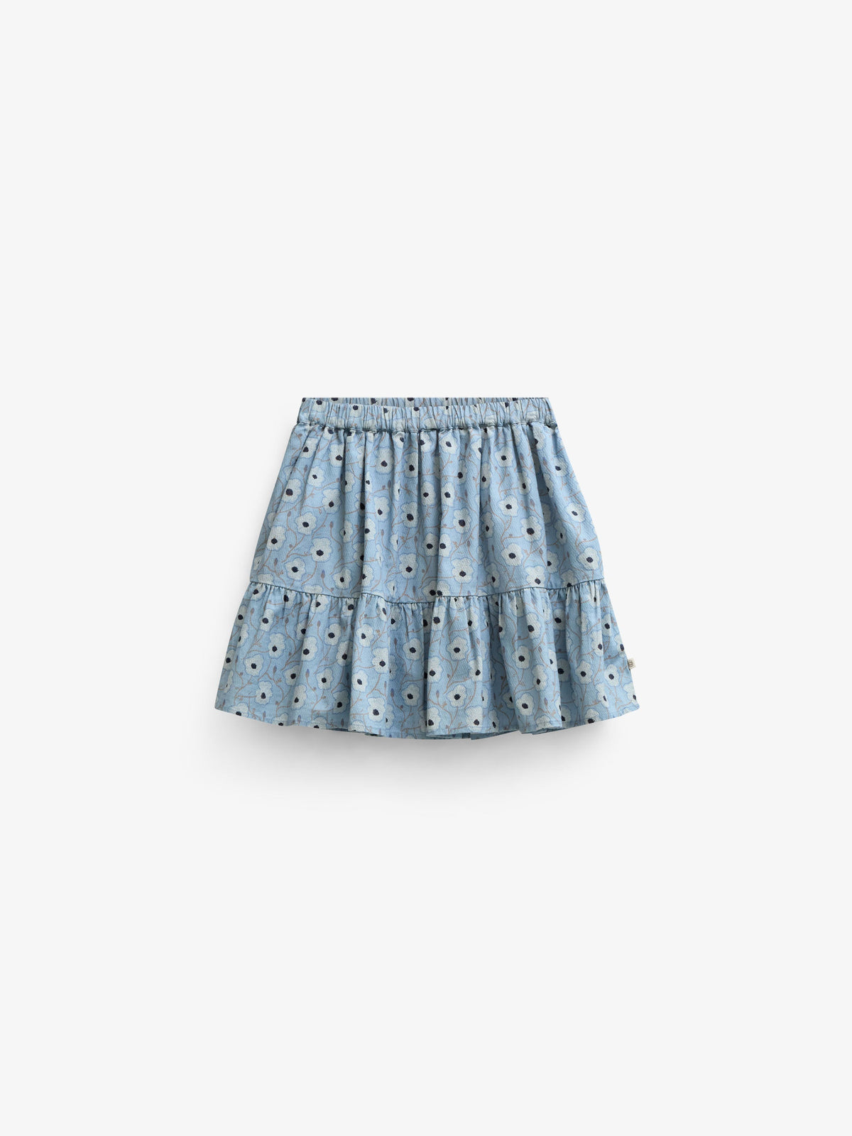 Floral Cotton Skirt - Tween - Blue/Brown | 101432 Nova