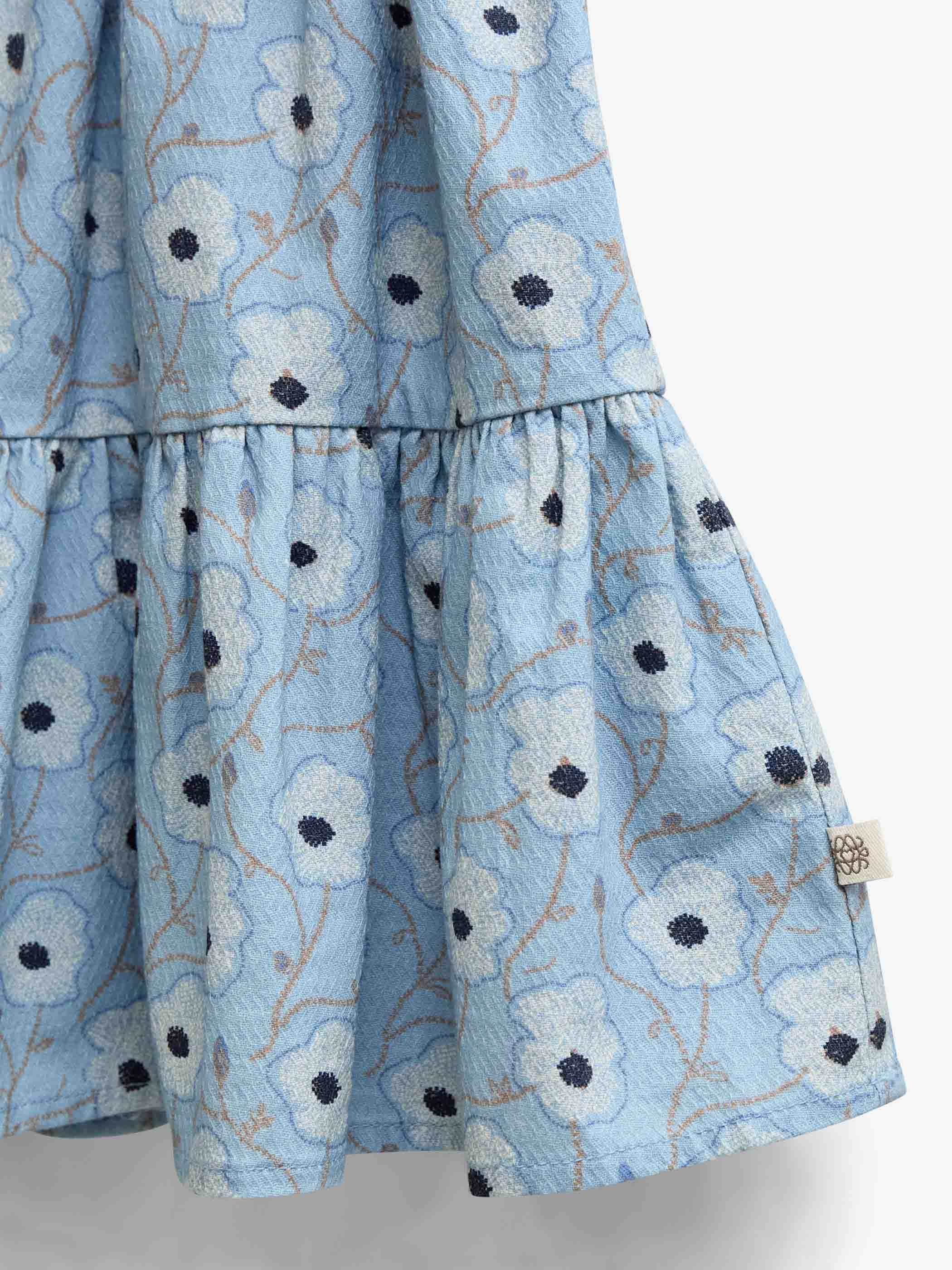 Floral Cotton Skirt - Tween - Blue/Brown | 101432 Nova