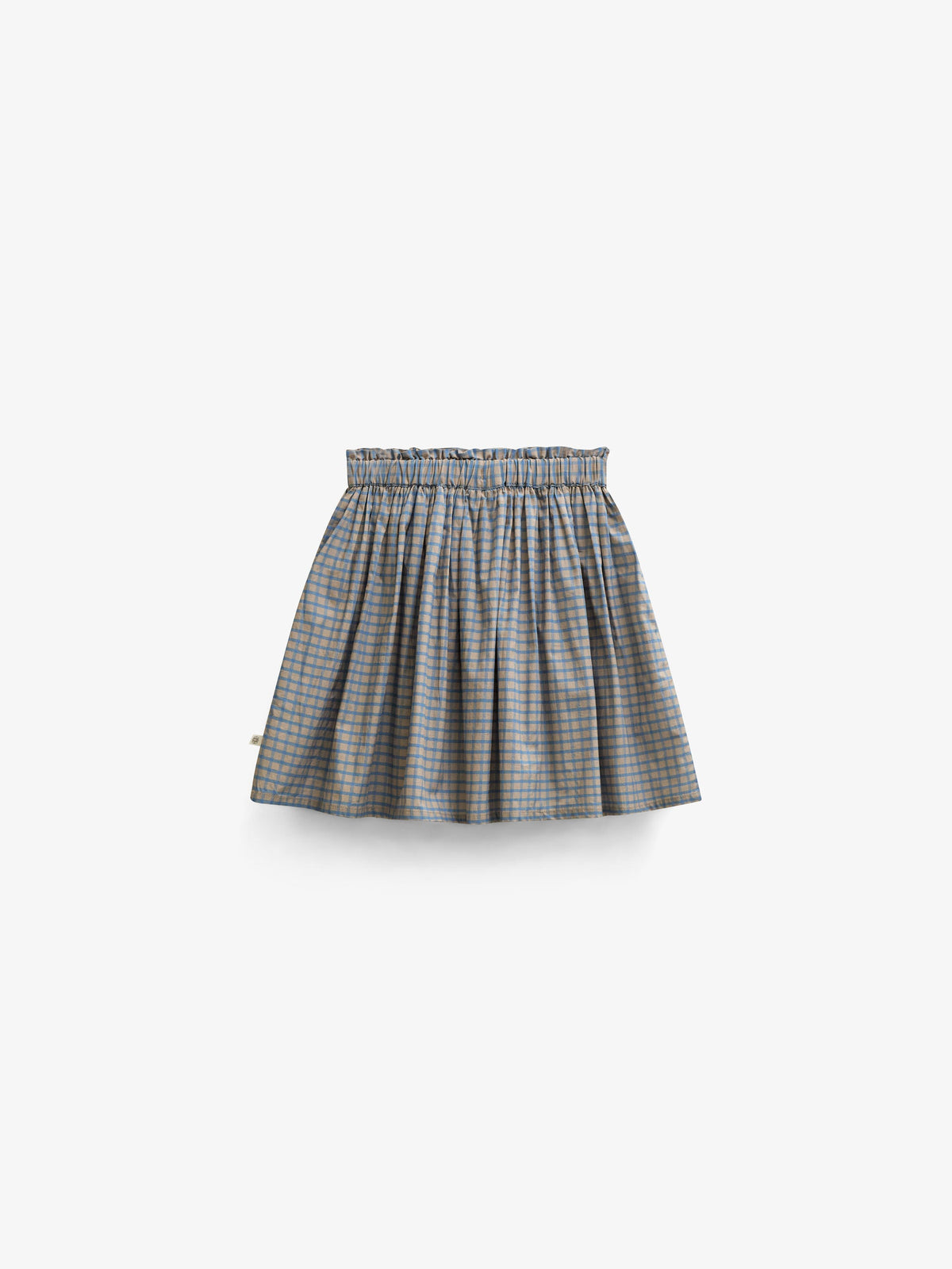 Frill Pocket Poplin Skirt - Tween - Blue Check | 101446 Julia