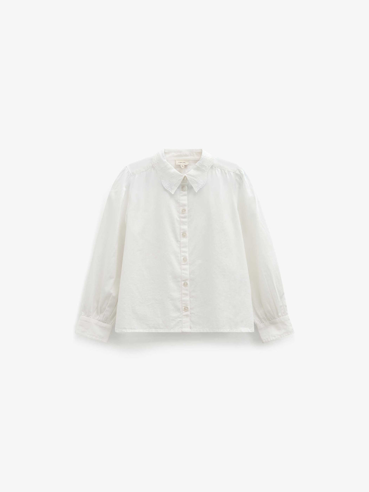 Cotton Shirt with Lace Collar - Tween - Offwhite | 101460 Holly