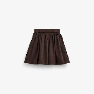 Ric Rac Corduroy Skirt - Kids - Dark Brown | 101477 Sille