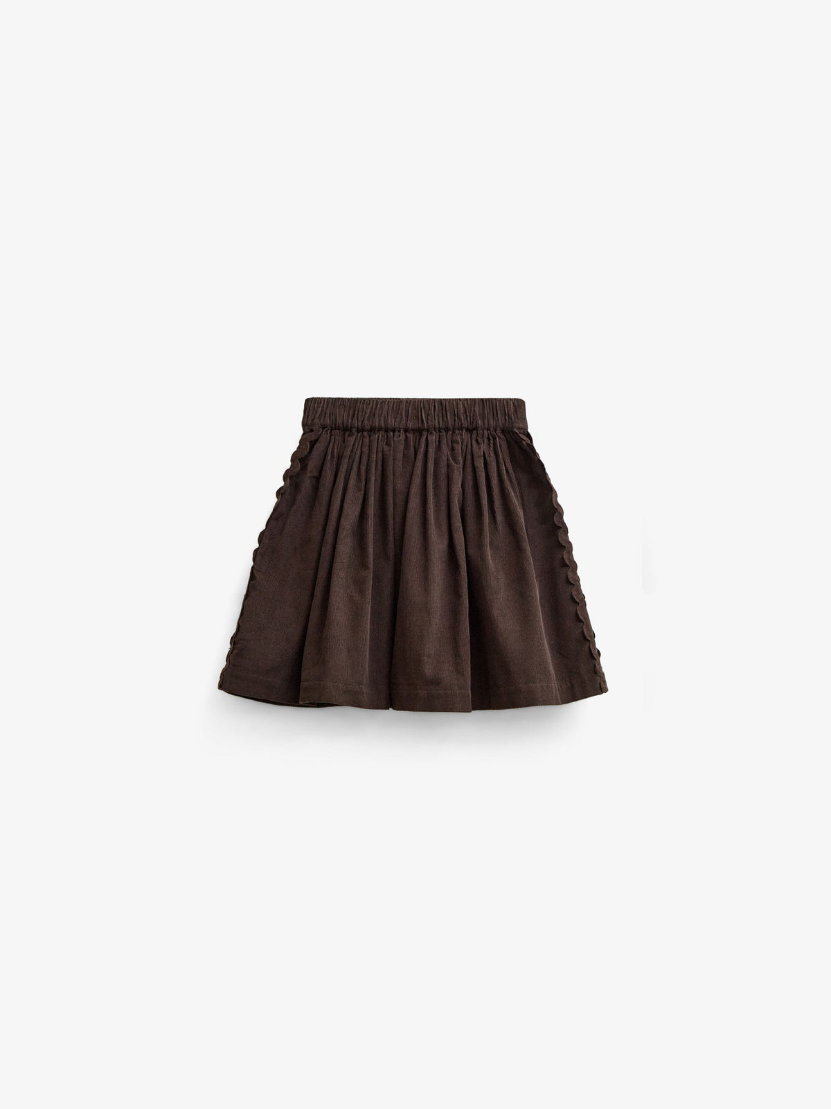 Ric Rac Corduroy Skirt - Tween - Dark Brown | 101478 Sille
