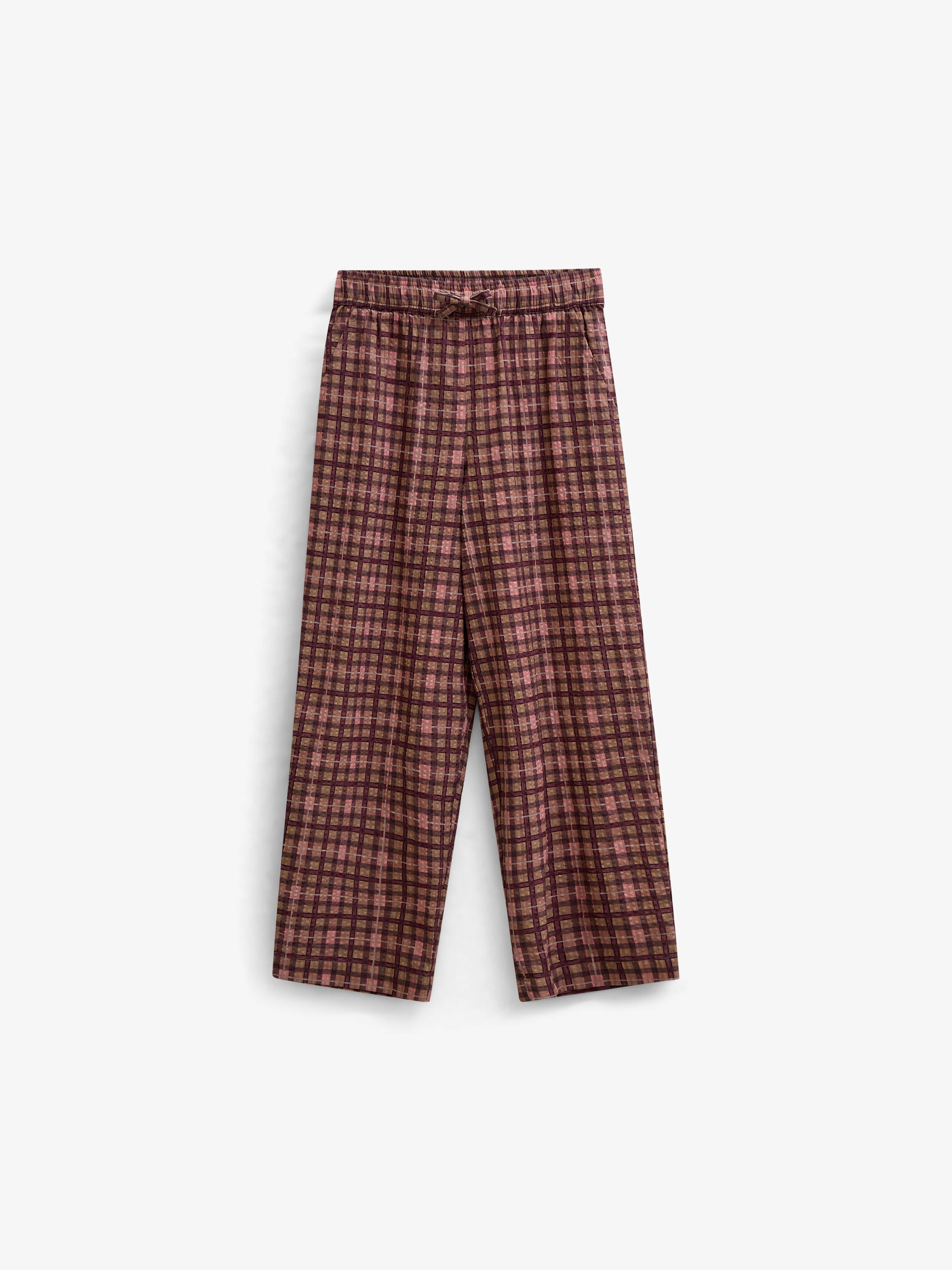 Checked Cotton Trousers - Tween - Rose | 101490 Penny