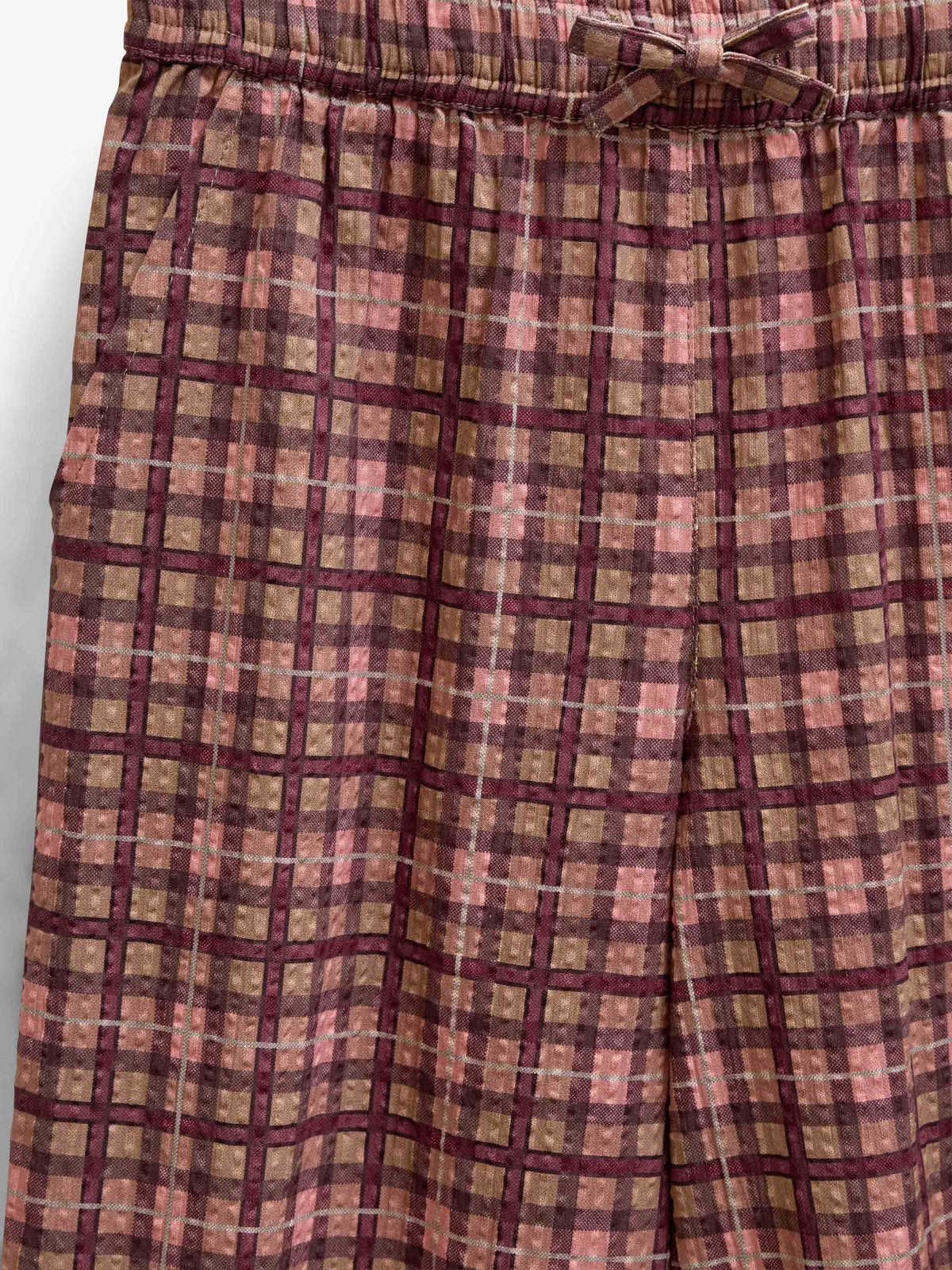 Checked Cotton Trousers - Tween - Rose | 101490 Penny