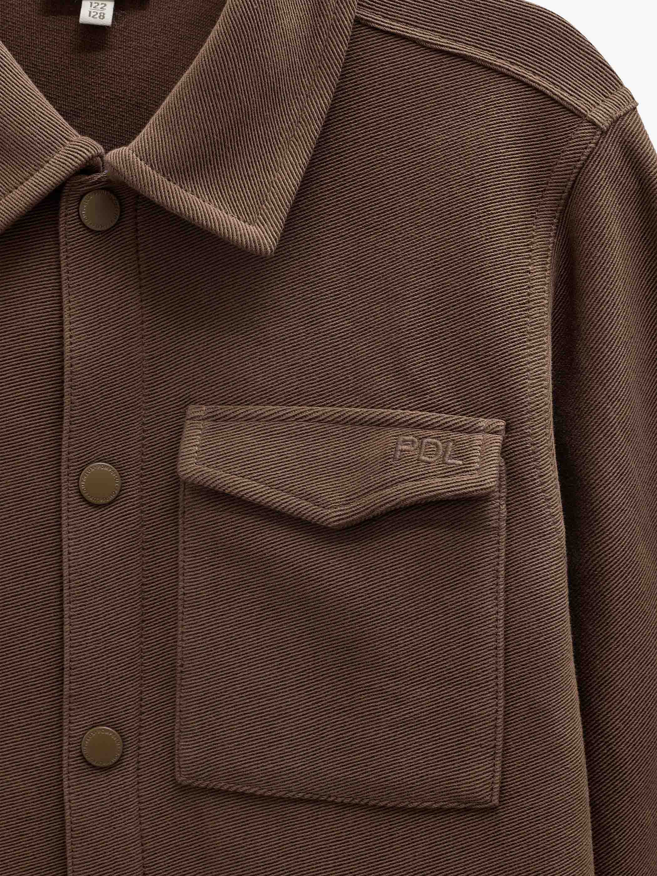 Textured Sweat Overshirt - Tween - Brown | 101502 Wilder