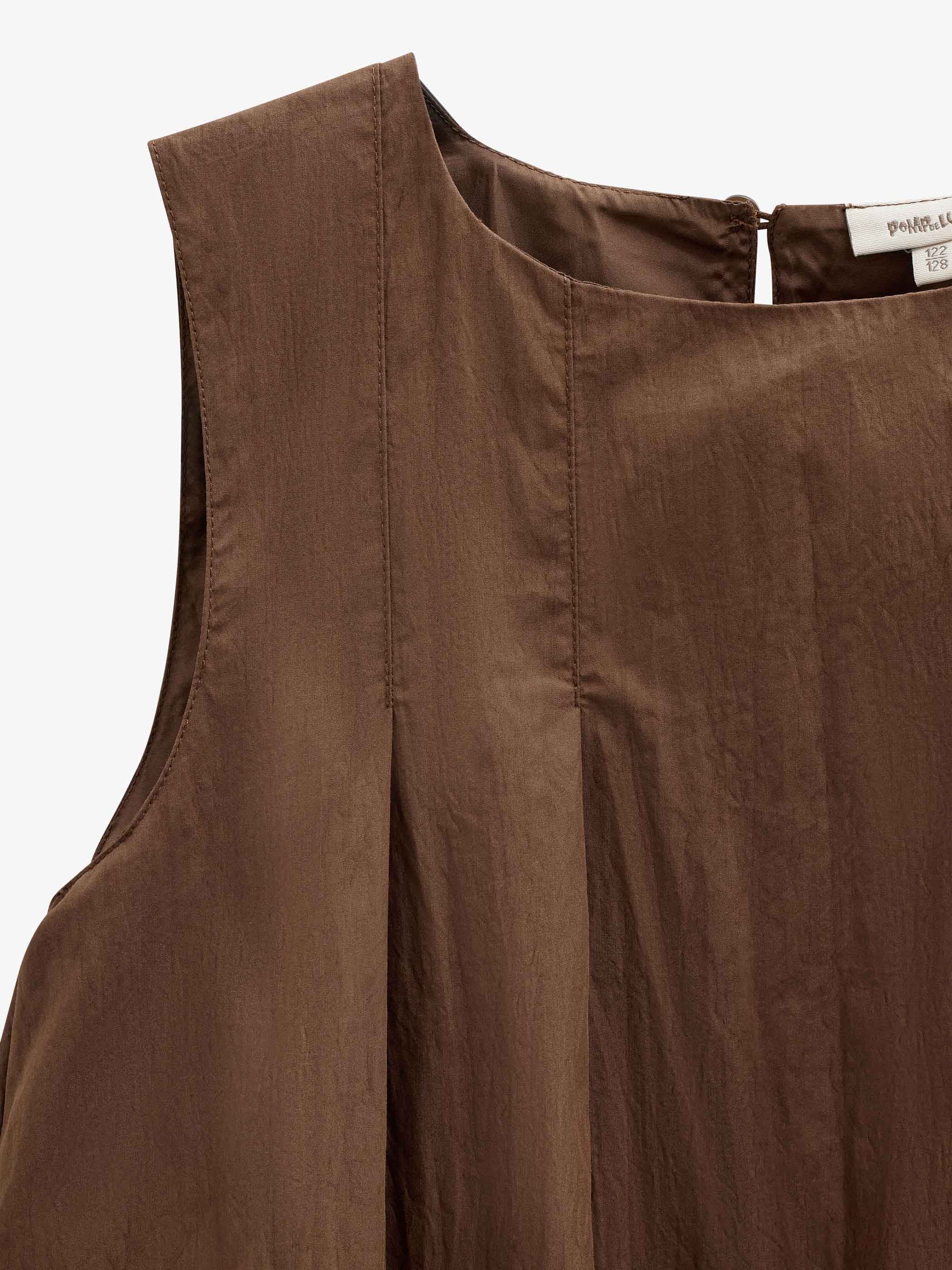 Bubble Hem Dress - Kids - Brown | 101513 Celeste