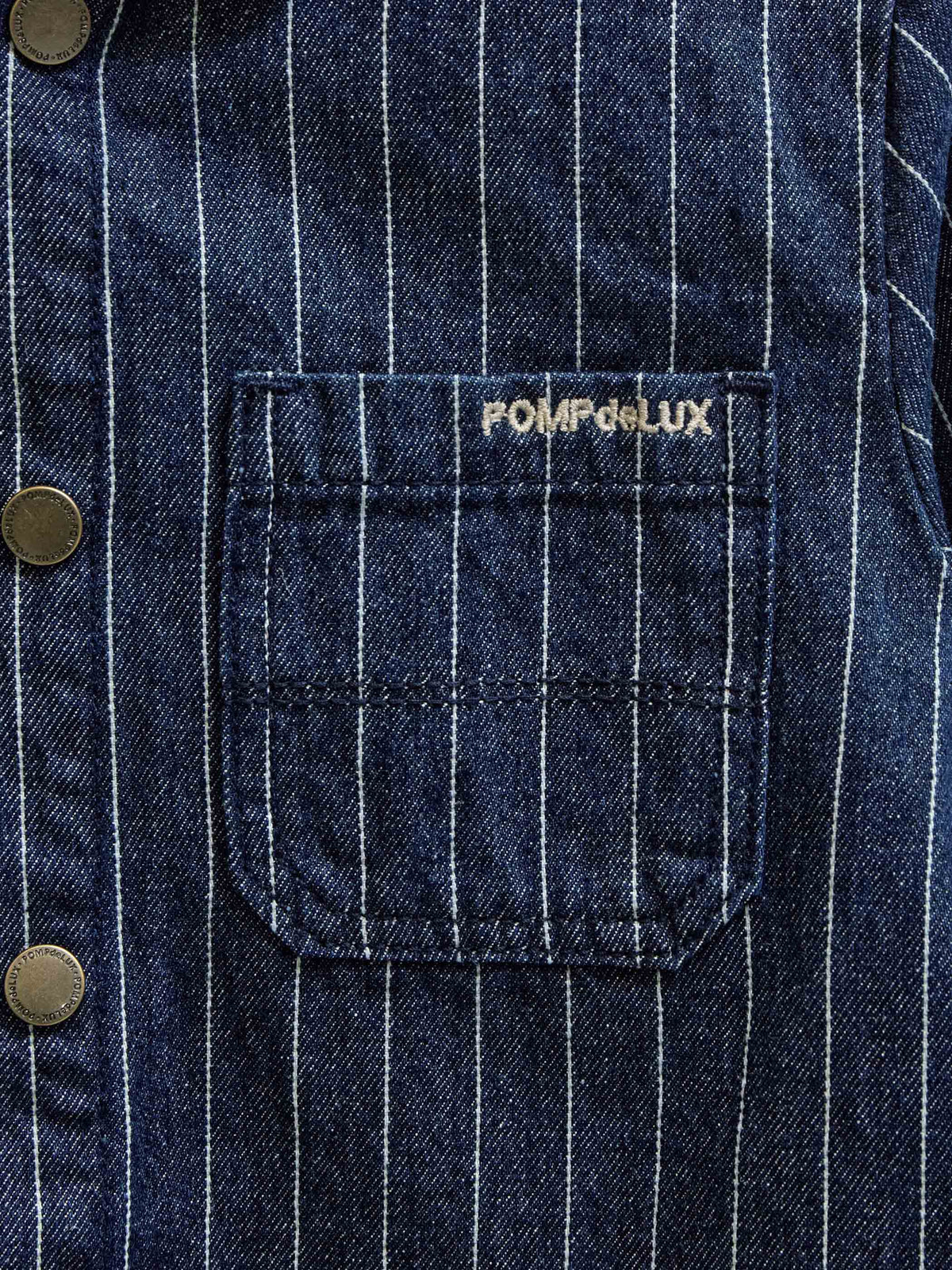 Pinstripe Denim Overshirt - Tween - Dark Blue | 101515 Austin