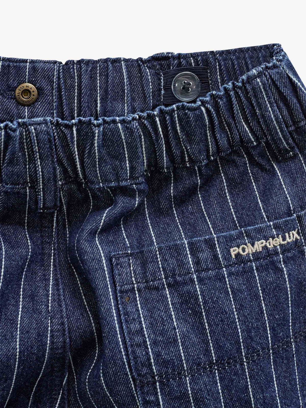 Relaxed Fit Pinstripe Cargo Jeans - Tween - Dark Blue | 101516 Austin