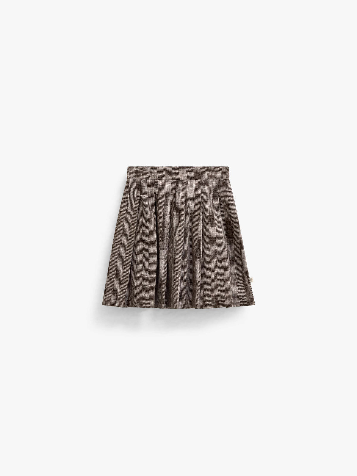 Cotton Herringbone Skirt - Tween - Dark Brown | 101521 Susse