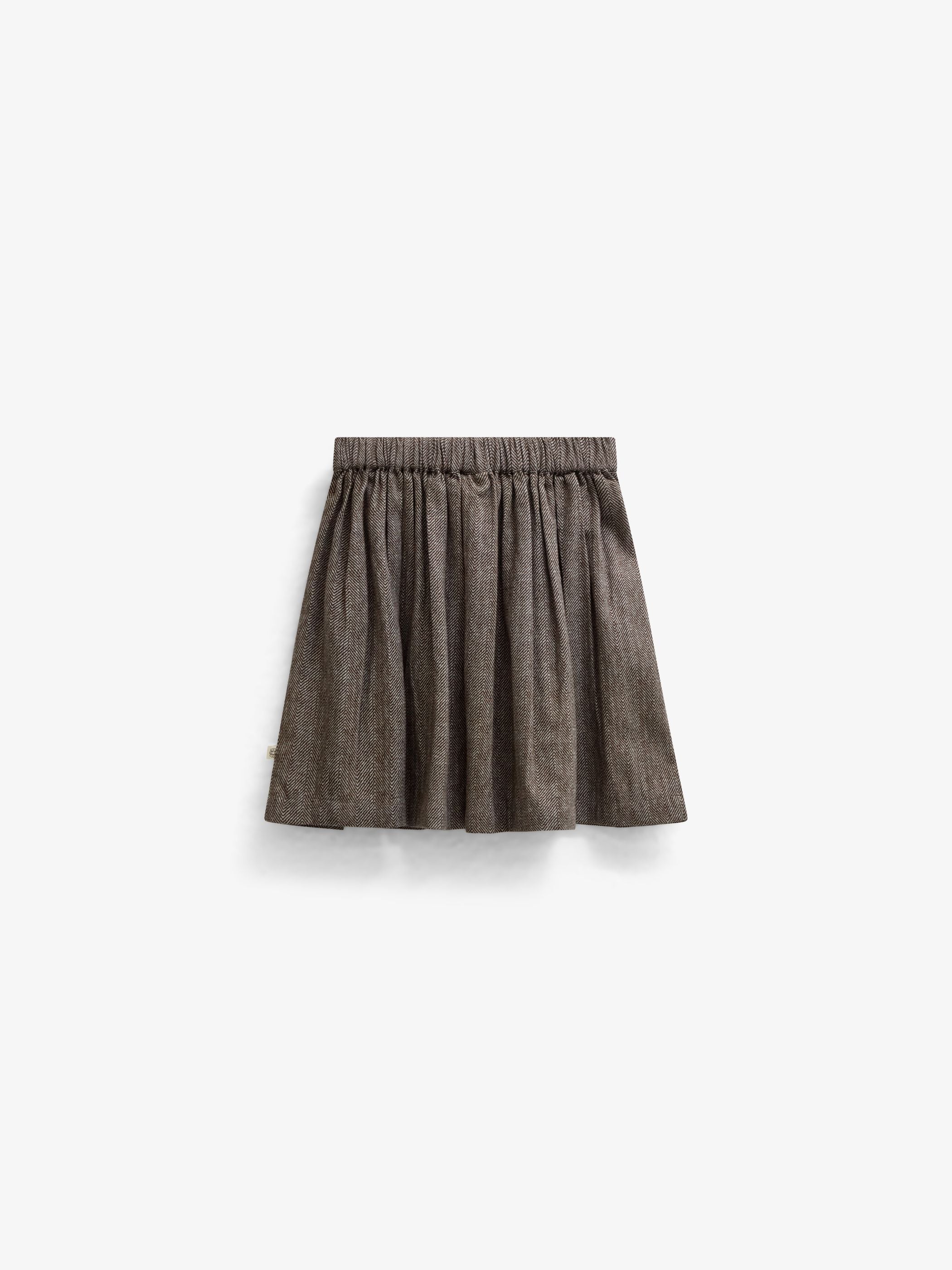 Cotton Herringbone Skirt - Tween - Dark Brown | 101521 Susse