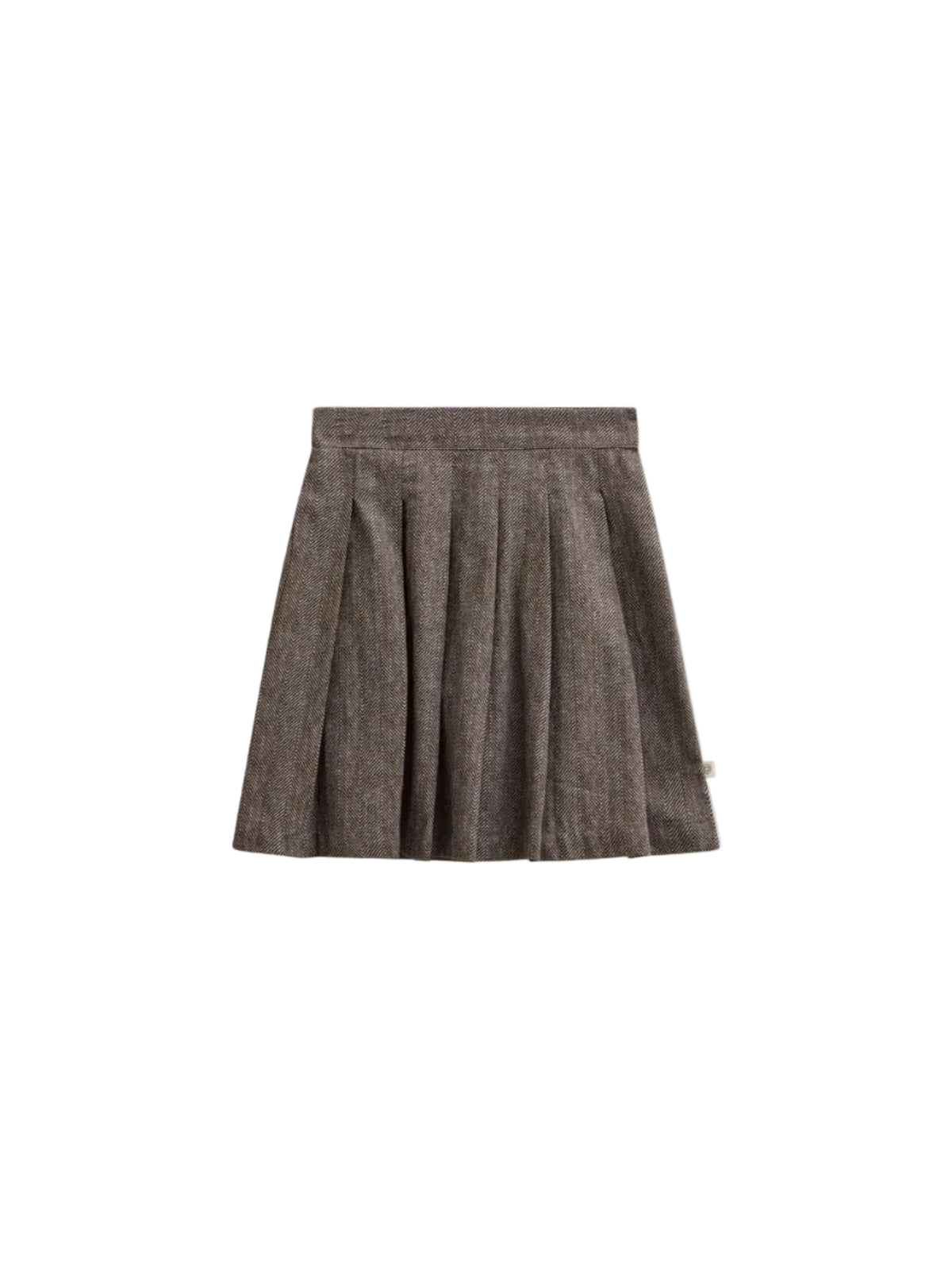 Cotton Herringbone Skirt - Kids - Dark Brown | 101520 Susse