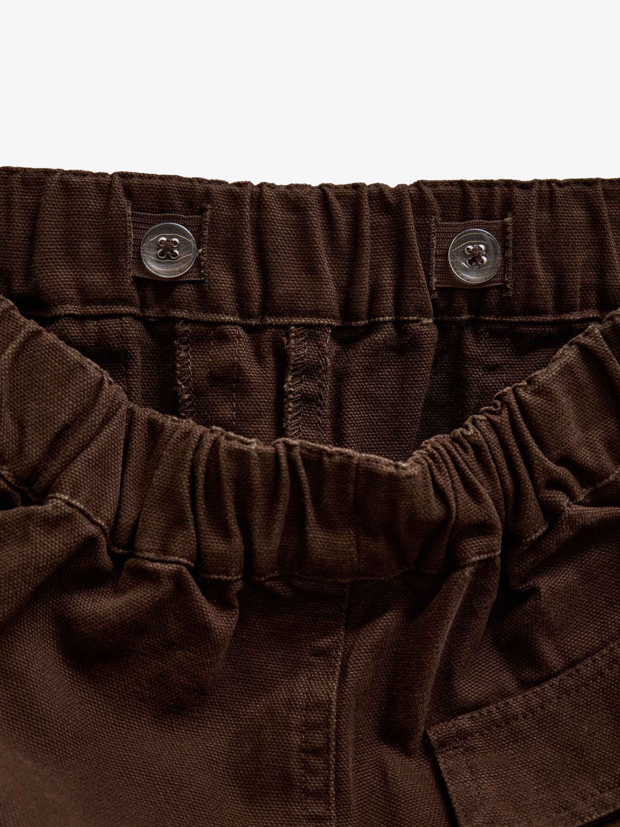 Canvas Patch Pocket Trousers - Kids - Dark Brown | 101531 Greyson